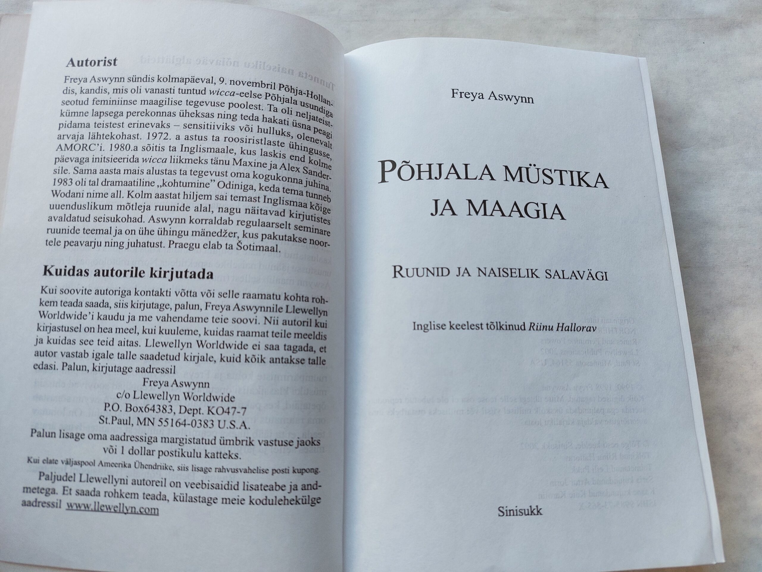 Põhjala müstika ja maagia. Ruunid ja naiselik salavägi. Freya Aswynn. 2002 - Image 2