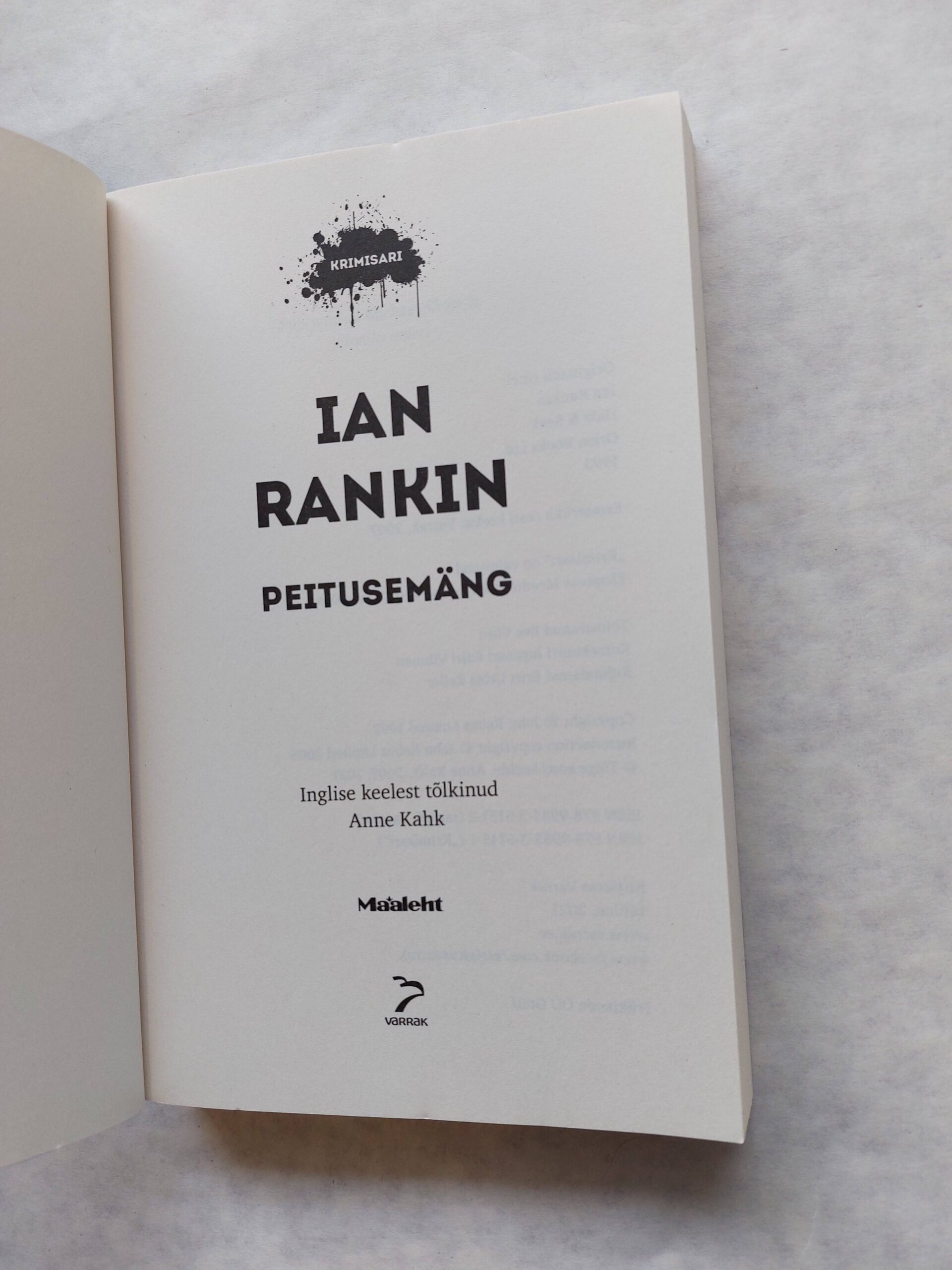 Peitusemäng. Ian Rankin. 2021 - Image 2