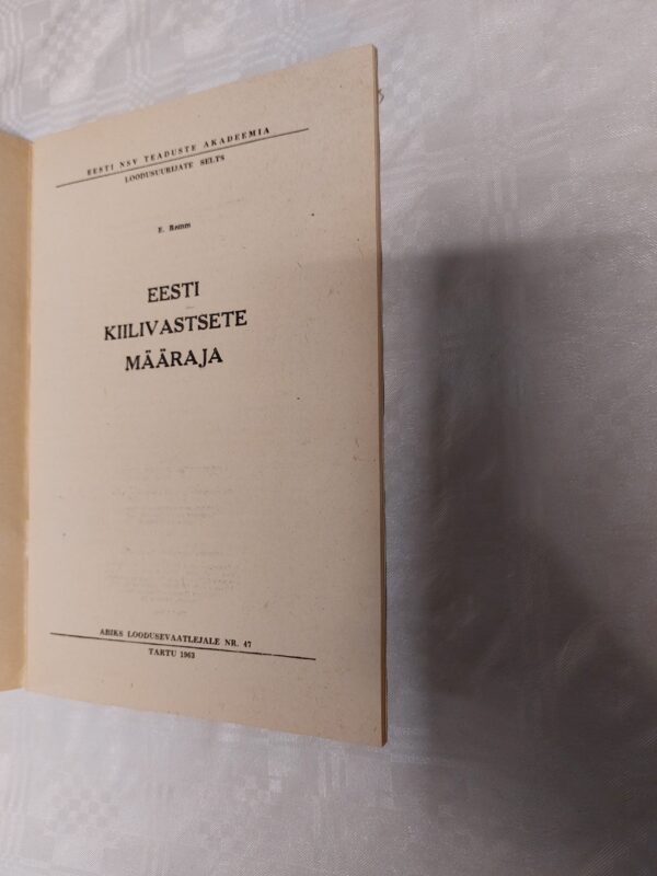 Abiks loodusvaatlejale. Eesti kiilivastsete määraja. E. Remm. 1963 - Image 2