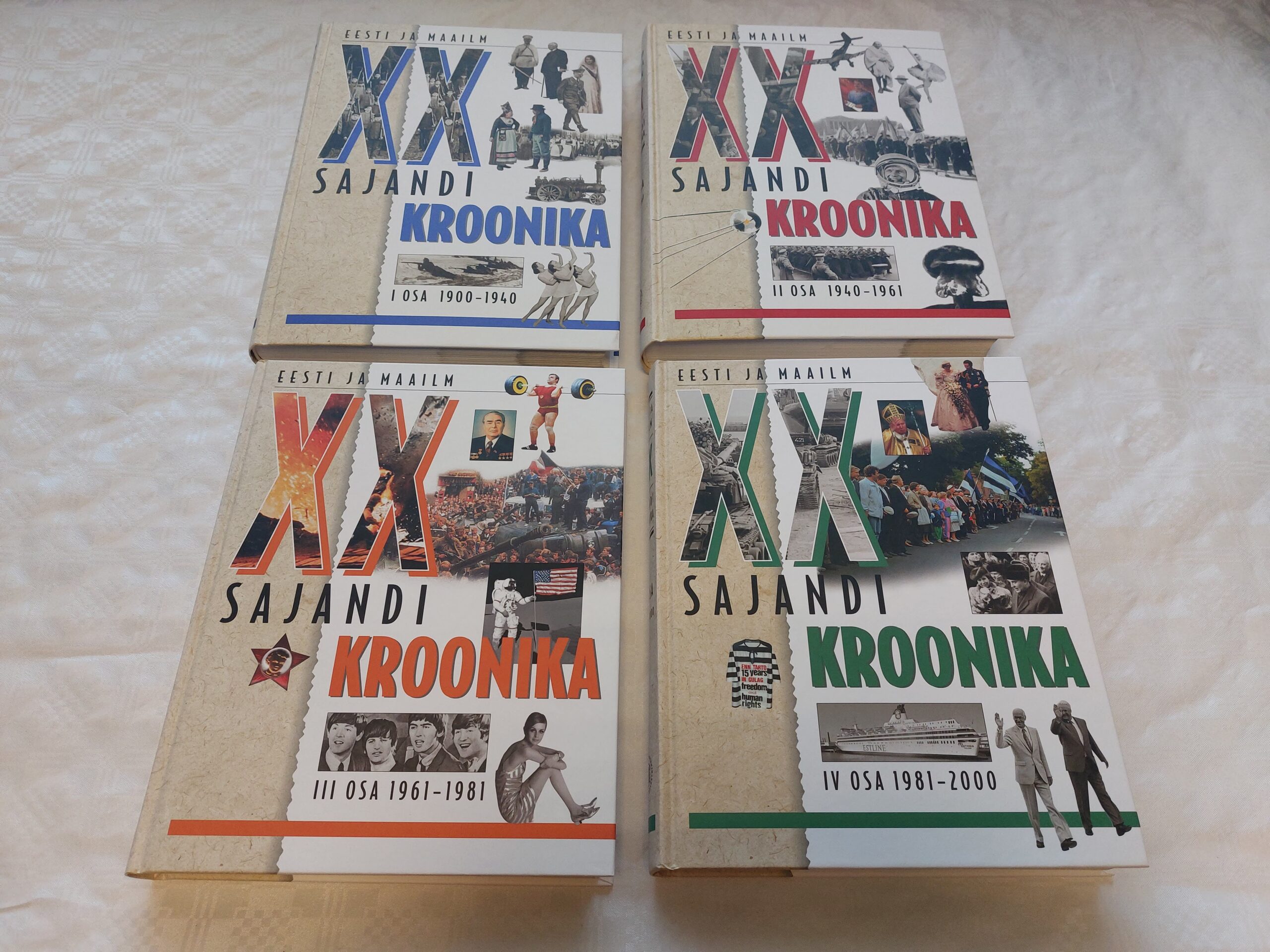 Eesti ja maailm XX sajandi kroonika. I-IV. osa.