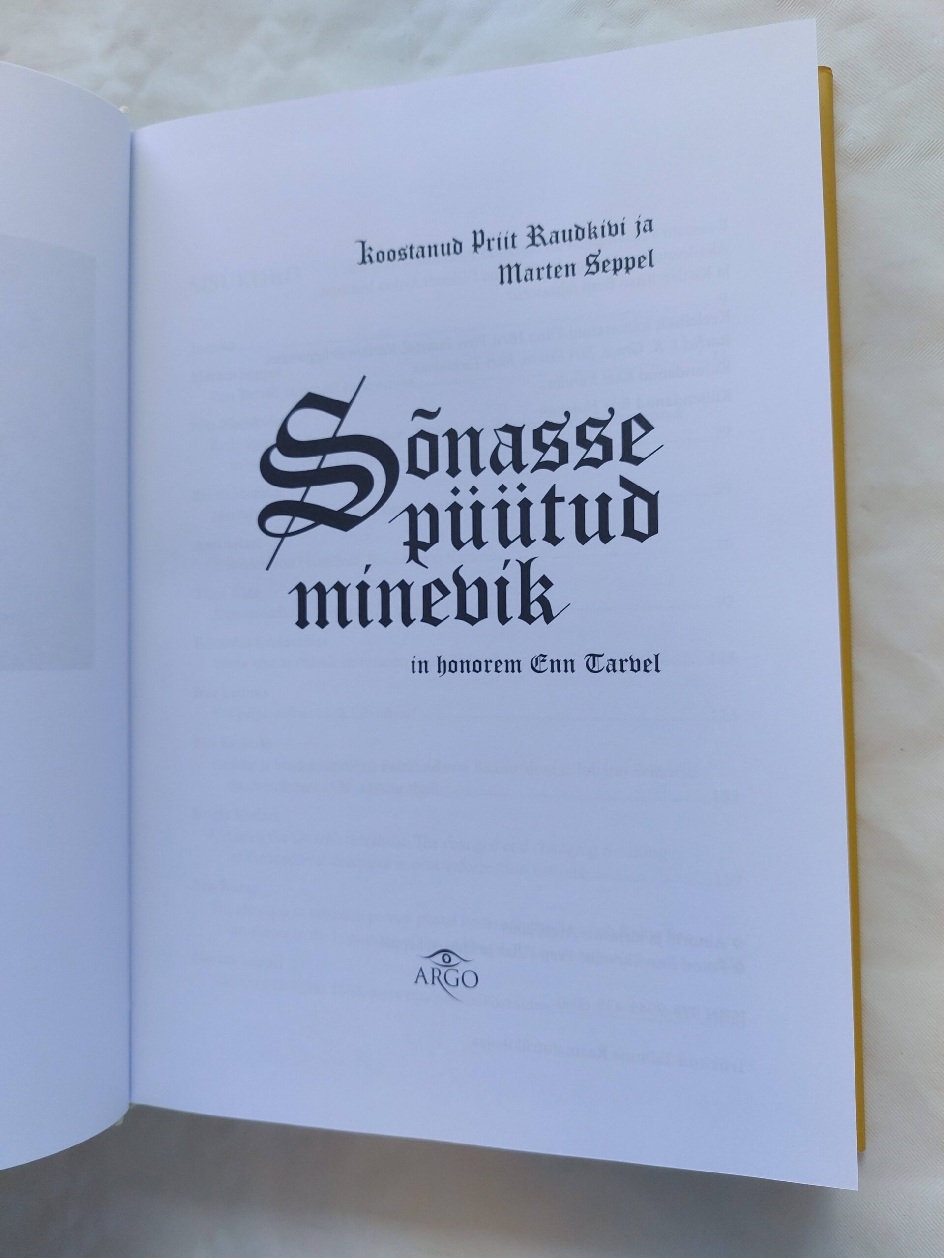 Sõnasse püütud minevik. In honorem Enn Tarvel. - Image 2