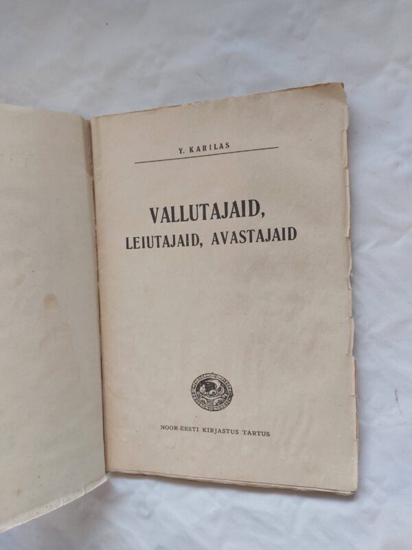 Vallutajaid leiutajaid avastajaid. Y. Karilas. 1933 - Image 2