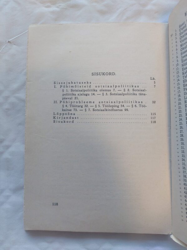 Elav teadus Nr. 93. Sotsiaalpoliitika ja töökaitse. Ilmar Rebane. 1939 - Image 3