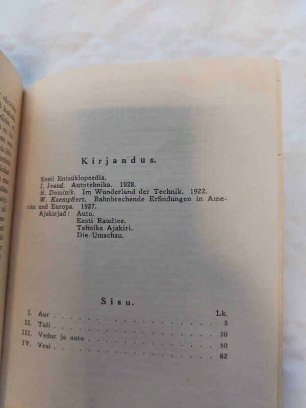 Elav teadus Nr. 35. Aur, tuli ja vesi. Jõumasinad ja nende areng. E. Kokker. 1934 - Image 3