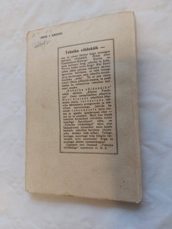 Elav teadus Nr. 35. Aur, tuli ja vesi. Jõumasinad ja nende areng. E. Kokker. 1934 - Image 5