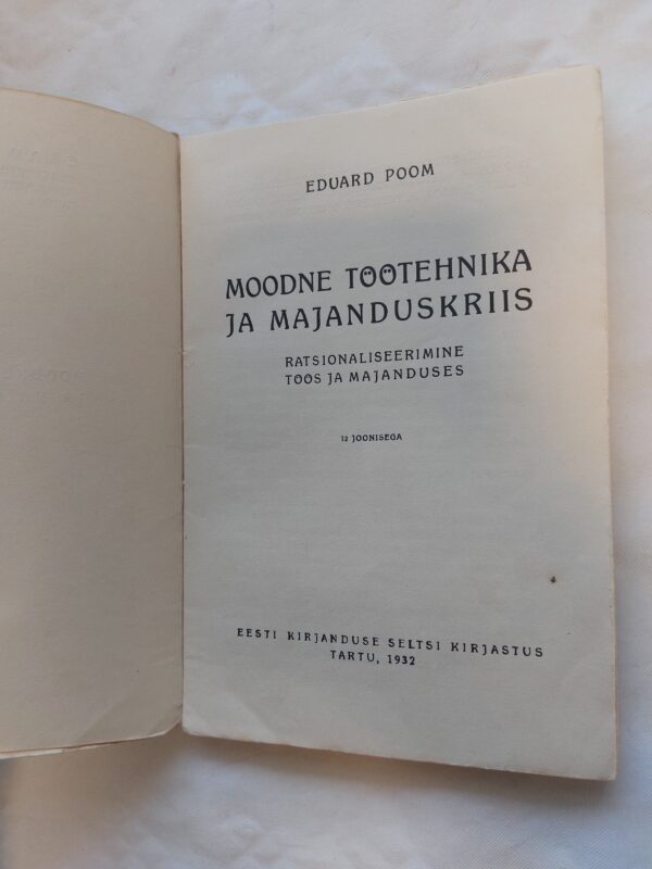 Elav teadus Nr. 6. Moodne töötehnika ja majanduskriis. Eduard Poom. 1932 - Image 2