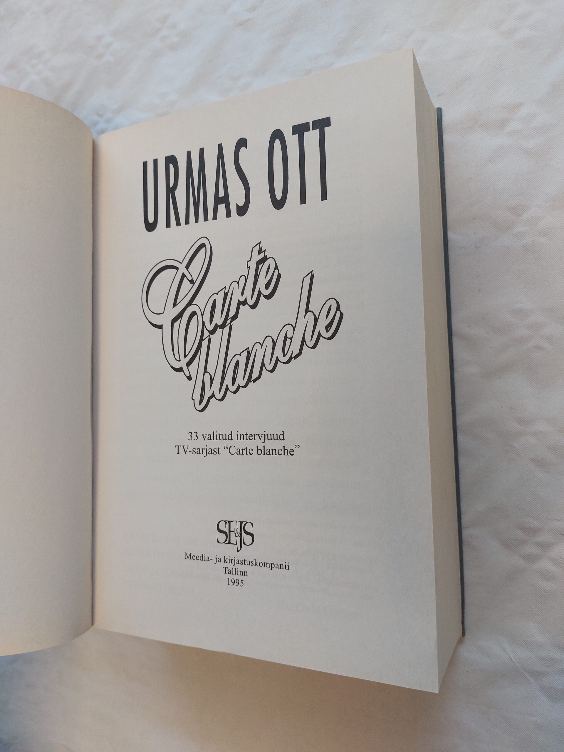 Carte Blanche. Urmas Ott. 1995 - Image 2