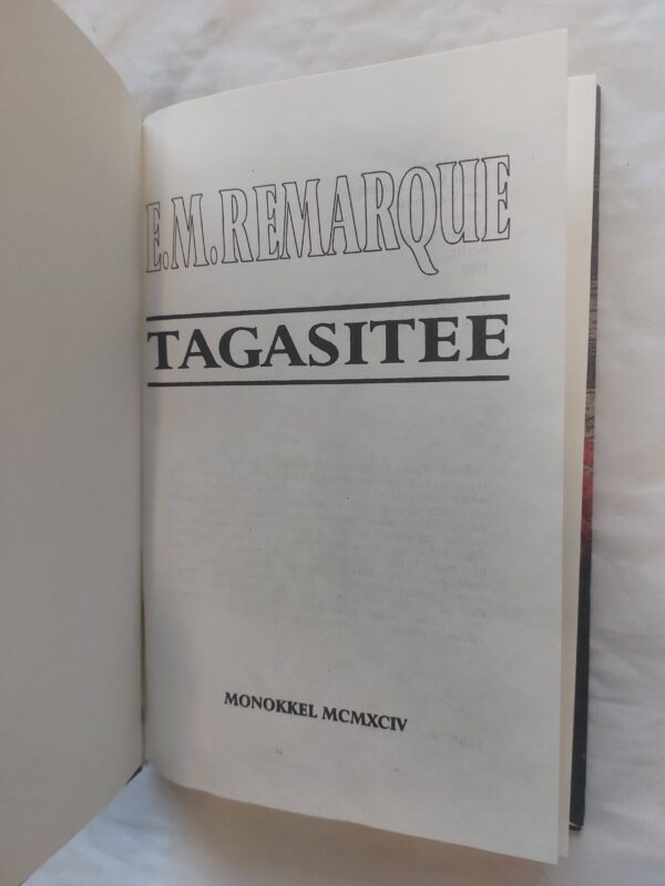 Tagasitee. E. M. Remarque. 1994 - Image 2