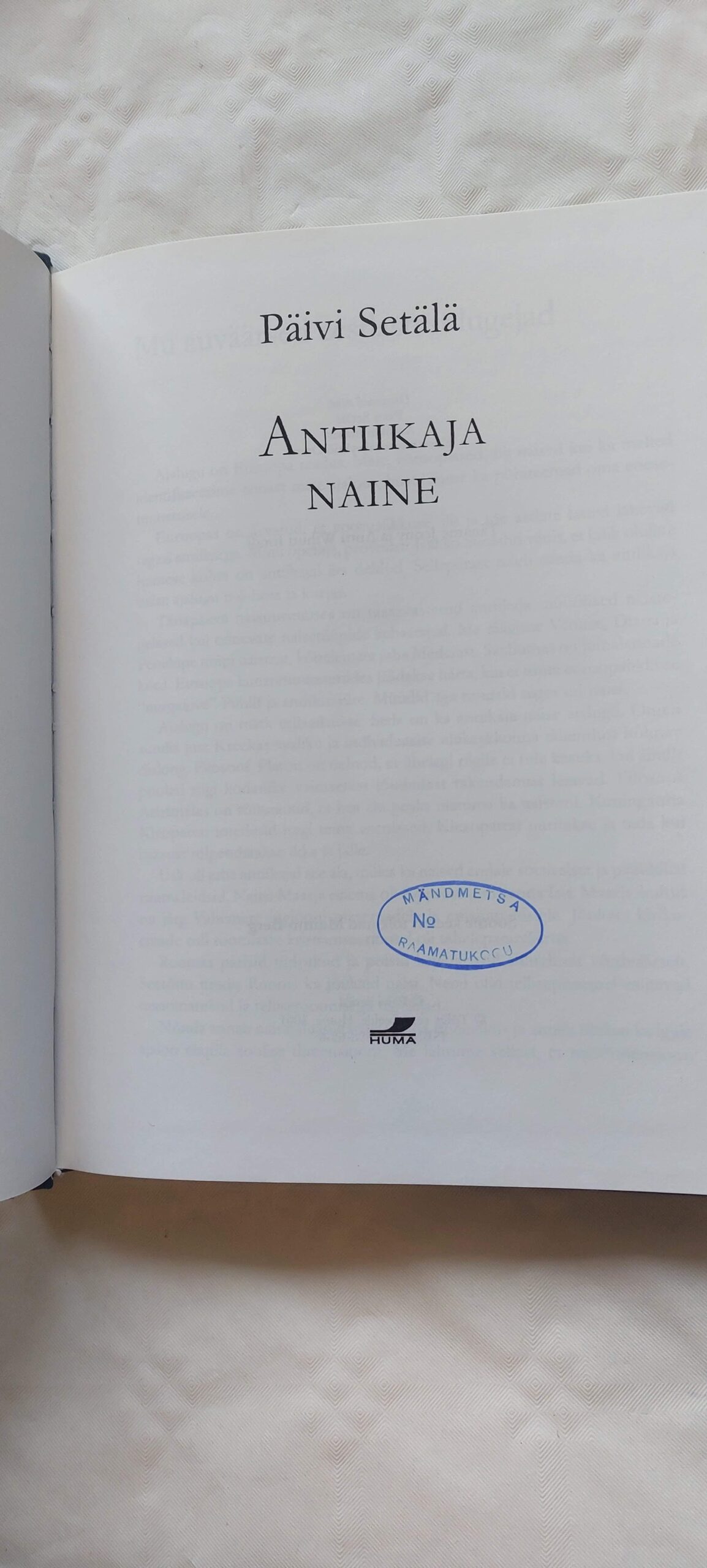 Antiikaja naine. Päivi Setälä. 2001 - Image 2