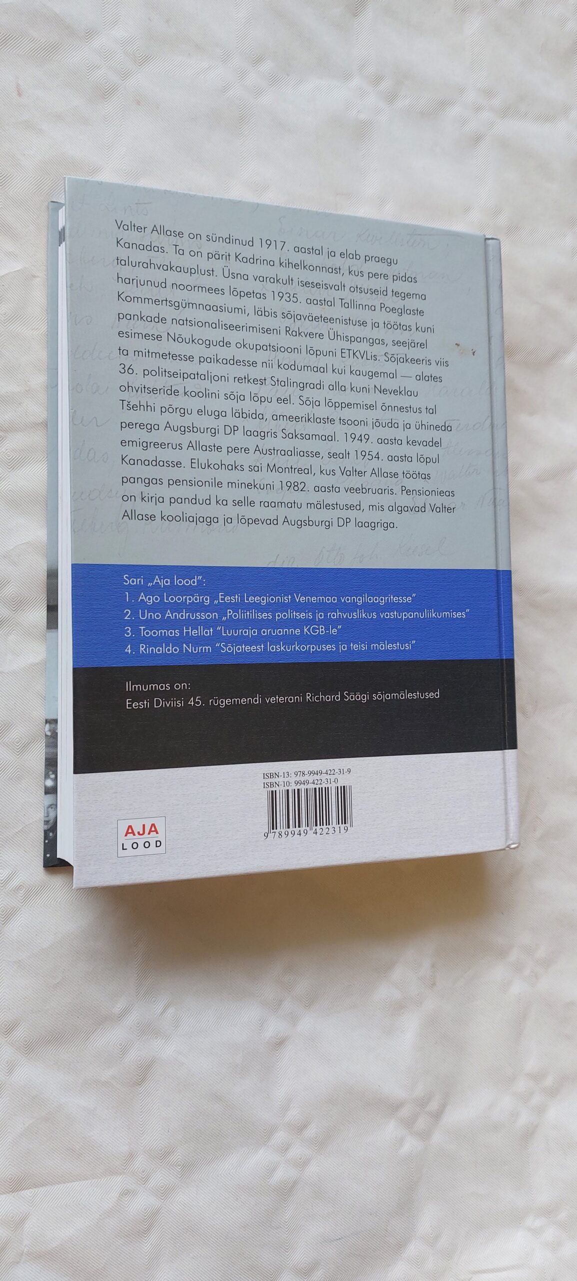 Mälestusi koolipäevist, sõjakeerisest ja põgenikelaagreist. Aasta 1925-1949. Valter Allase. 2006 - Image 3