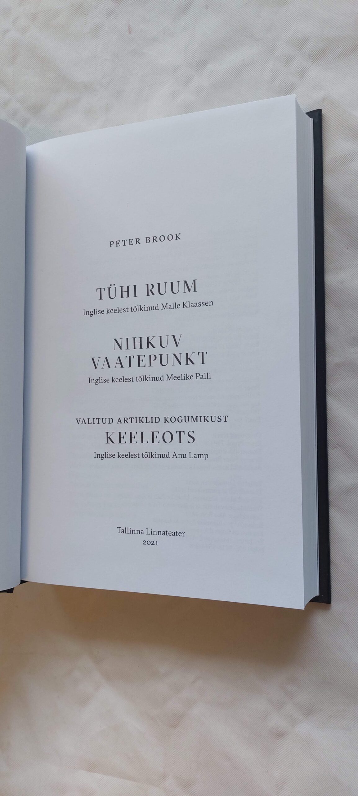 Tühi ruum. Nihkuv vaatepunkt. Keeleots. Peeter Brook. 2001 - Image 2