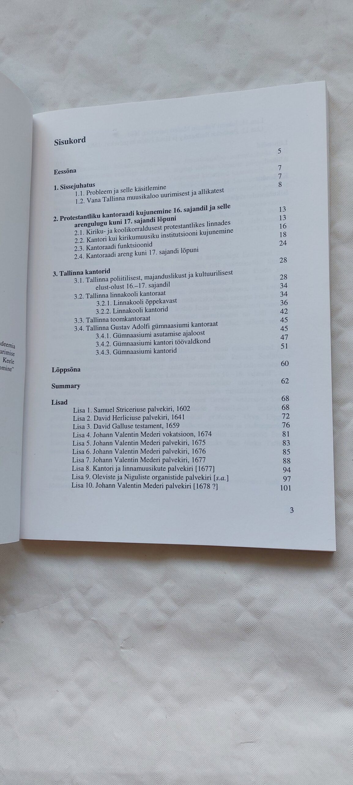 Protestantlik kantoriinstitutsioon Tallinnas 16.-17. sajandil. Heidi Heinmaa. 1999 - Image 3