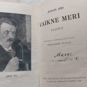 Vaikne meri. Laastud. Juhani Aho. 1923