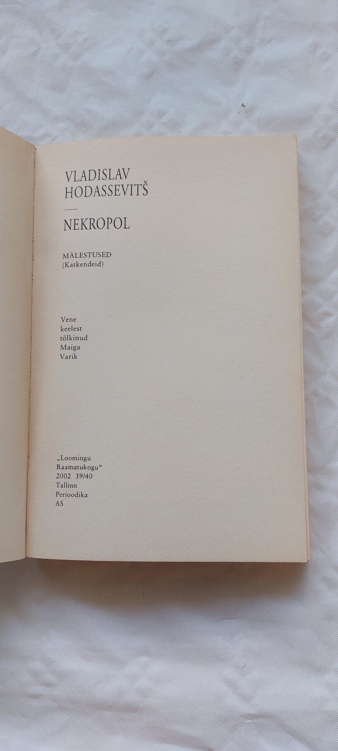 Nekropol. Vladislav Hodassevitš. 2002 - Image 2