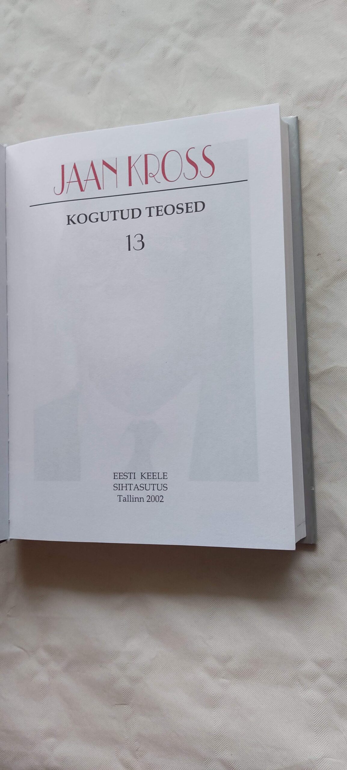 Paigallend. Jaan Kross. 2022 - Image 2