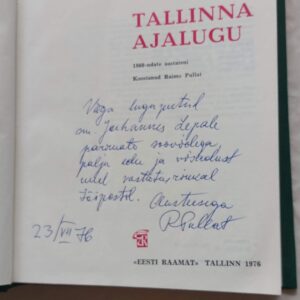 Tallinna ajalugu 1860-ndate aastateni. 1976