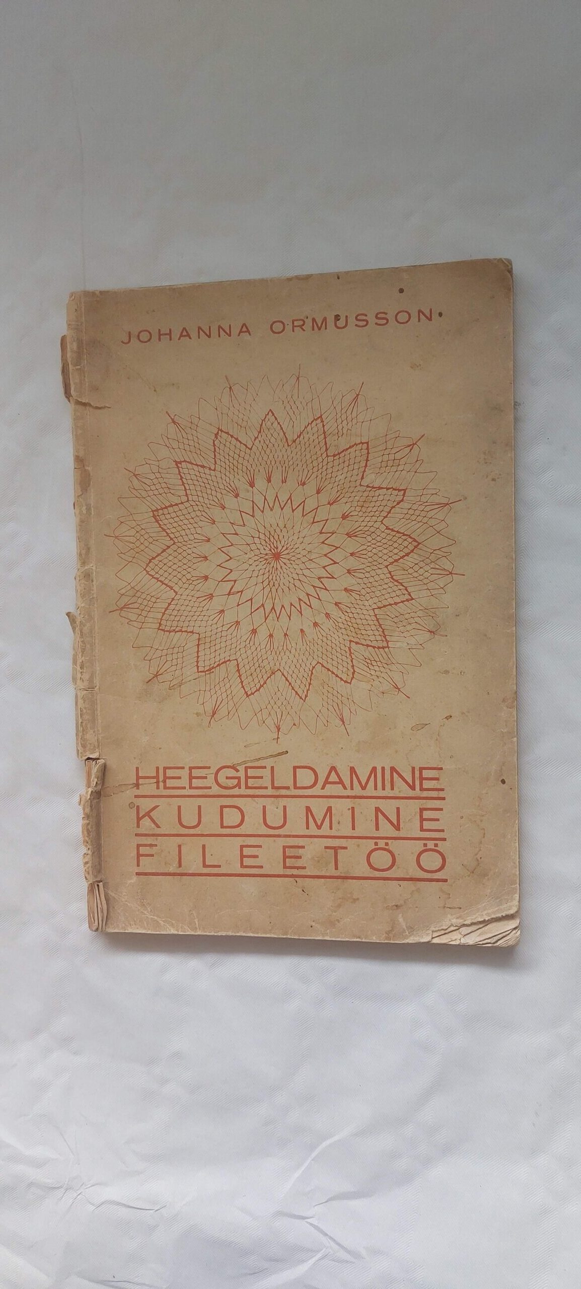 Heegeldamine kudumine fileetöö. Johanna Ormusson. 1935