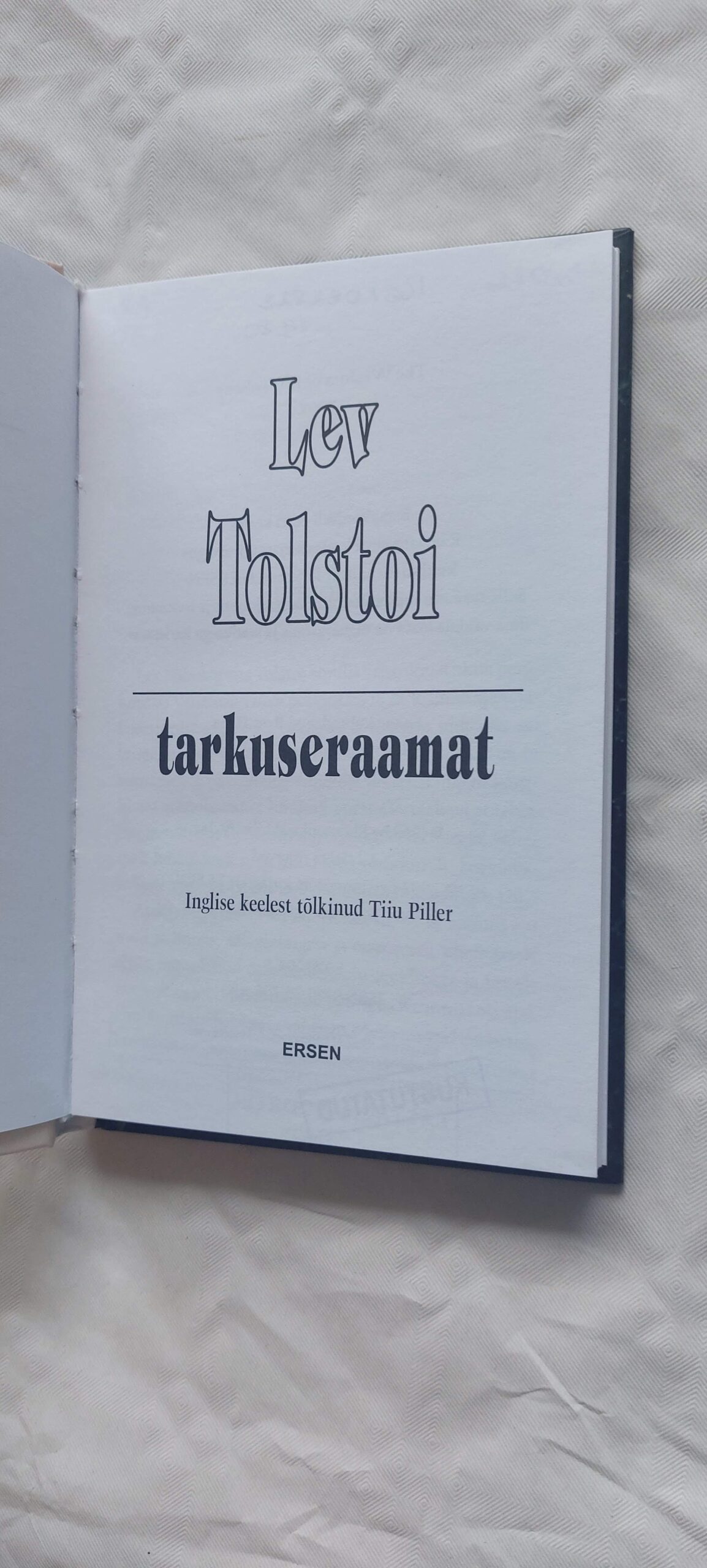 Lev Tolstoi tarkuseraamat. 2004 - Image 2