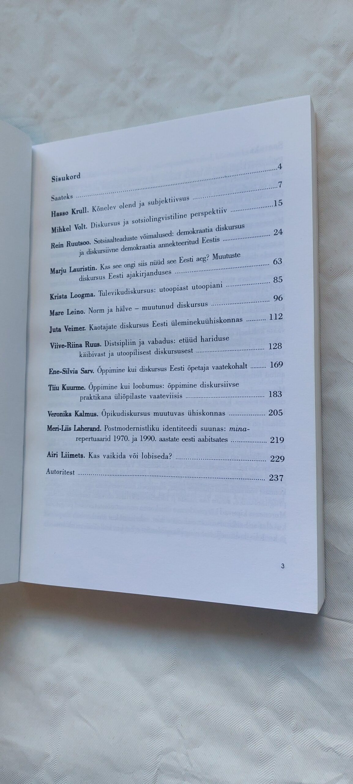 Kõnelev ja kõneldav inimene. Eesti erinevate eluvaldkondade diskursus. - Image 3