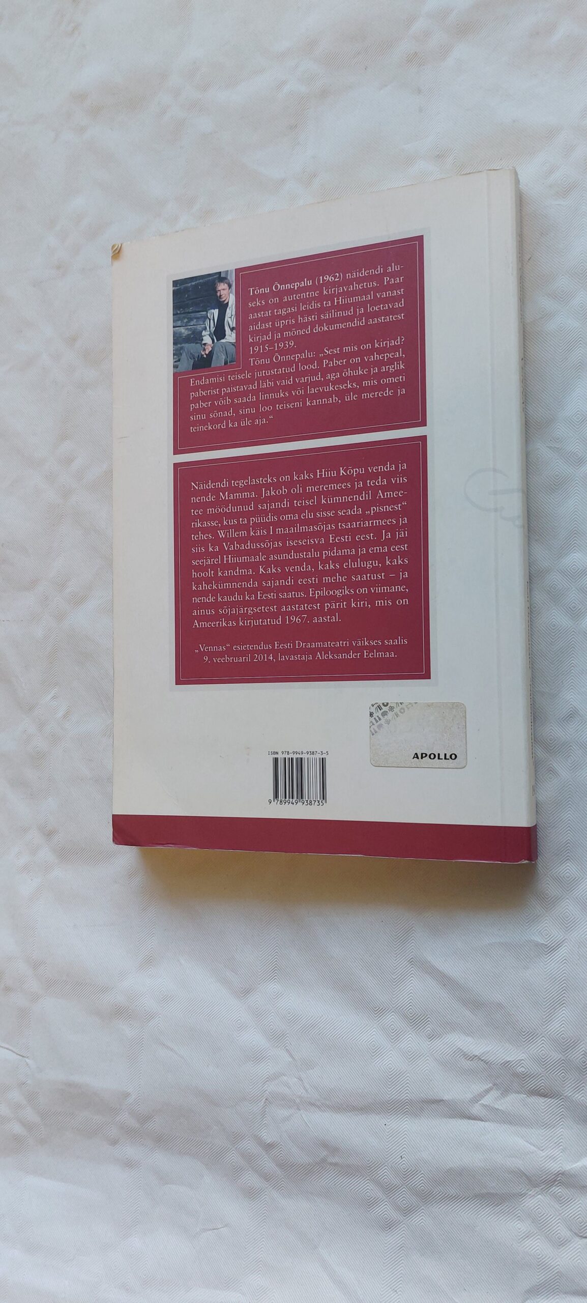 Vennas. näidend kahes vaatuses. Tõnu Õnnepalu. 2014 - Image 4