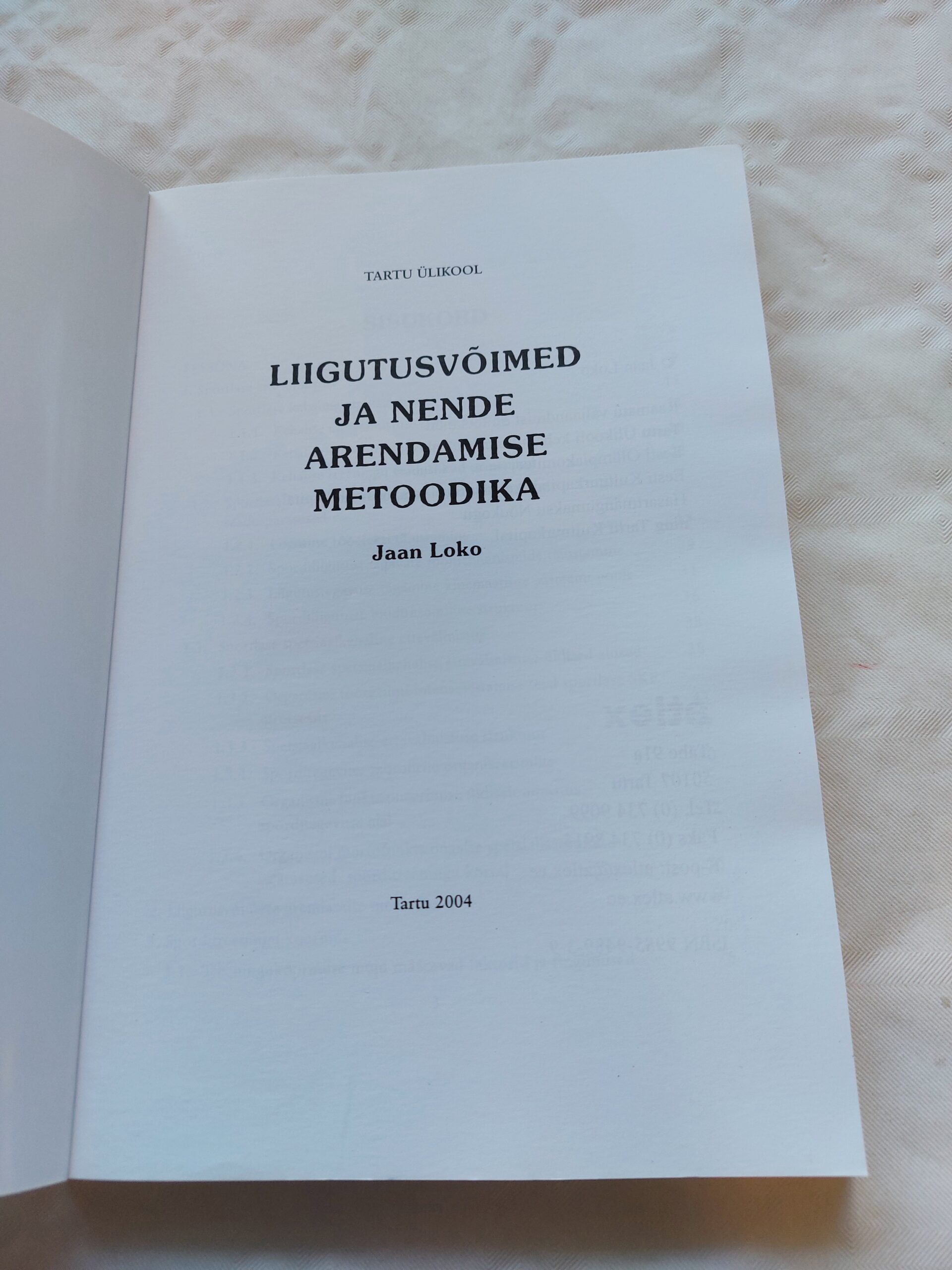 Liigutusvõimed ja nende arendamise metoodika. Jaan Loko. 2004 - Image 2