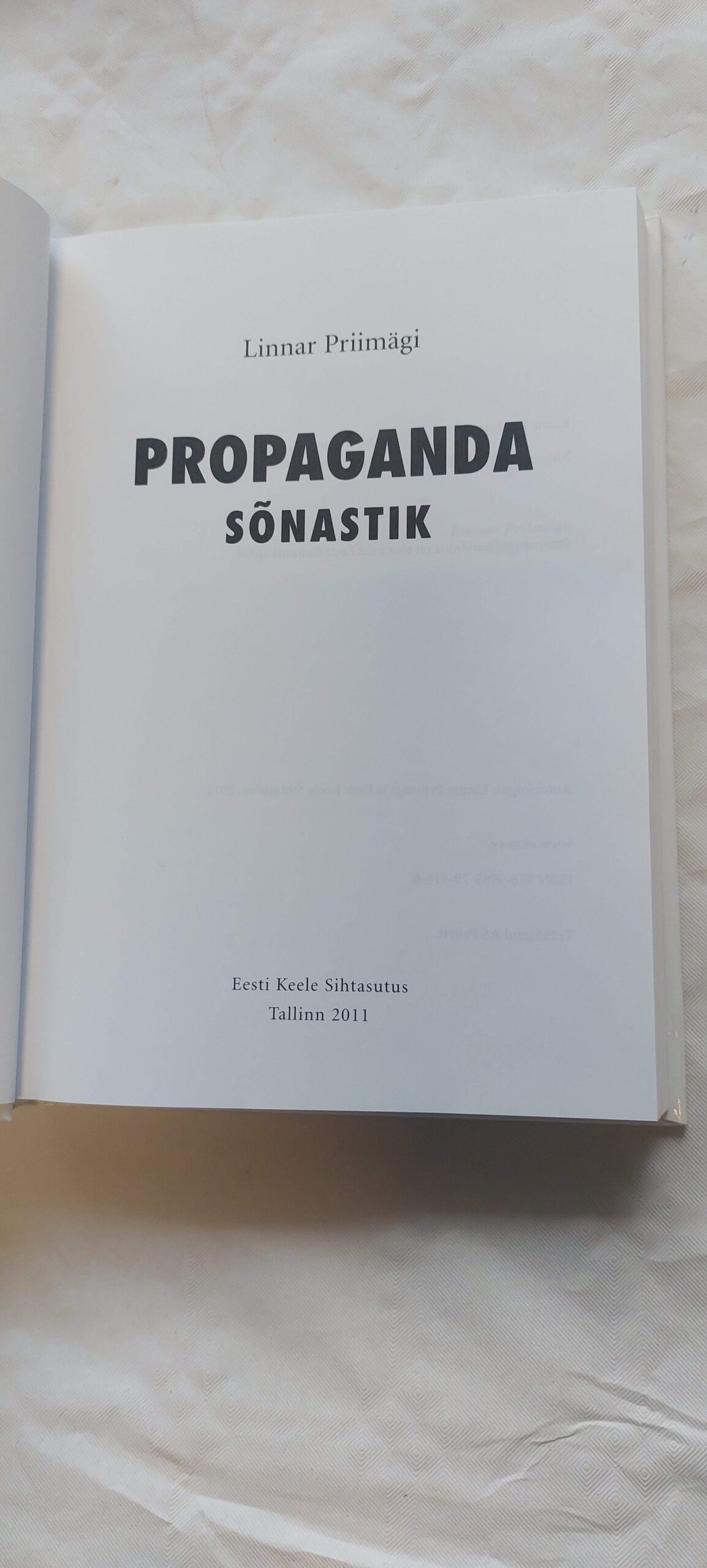 Propaganda sõnastik. Linnar Priimägi. 2011 - Image 2