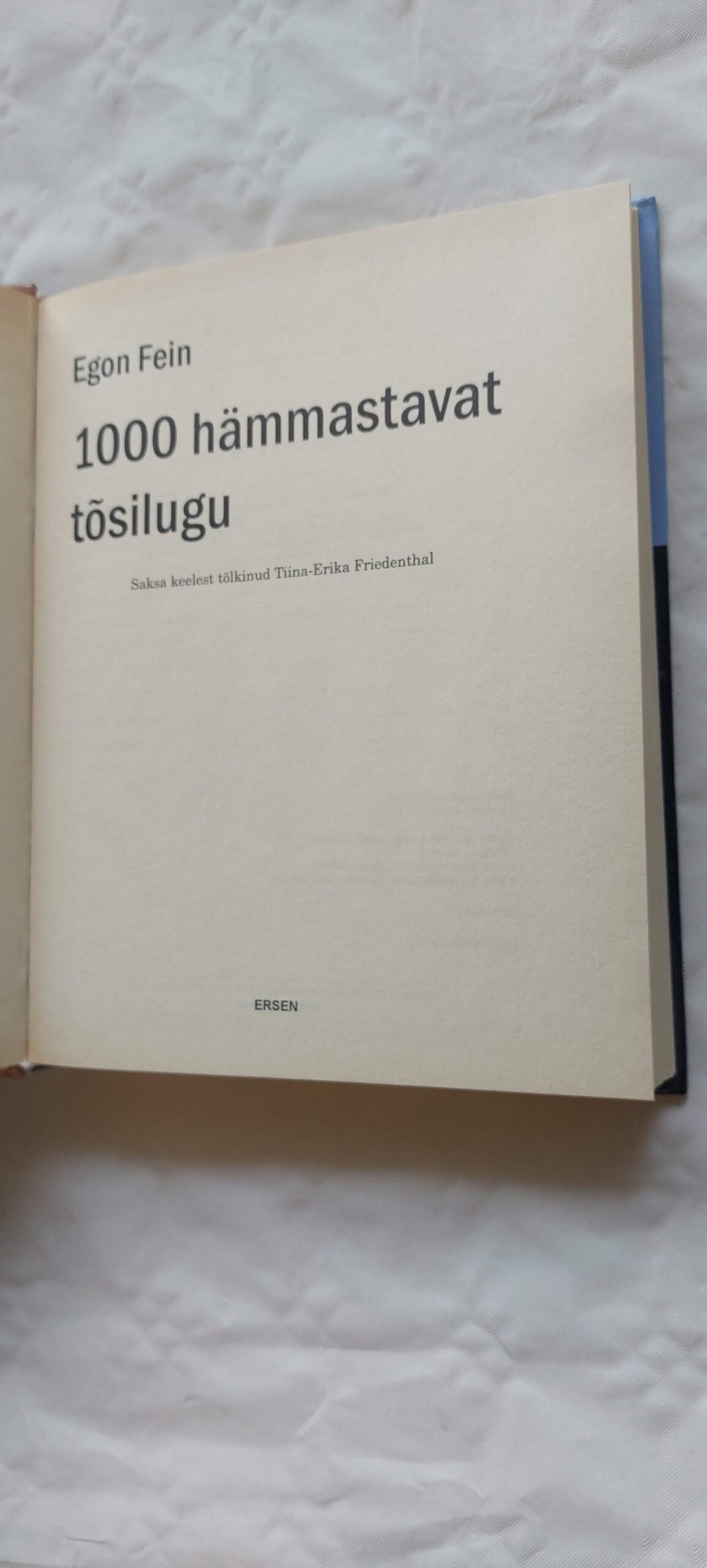 1000 hämmastavat tõsilugu. Egon Fein. 2001 - Image 2