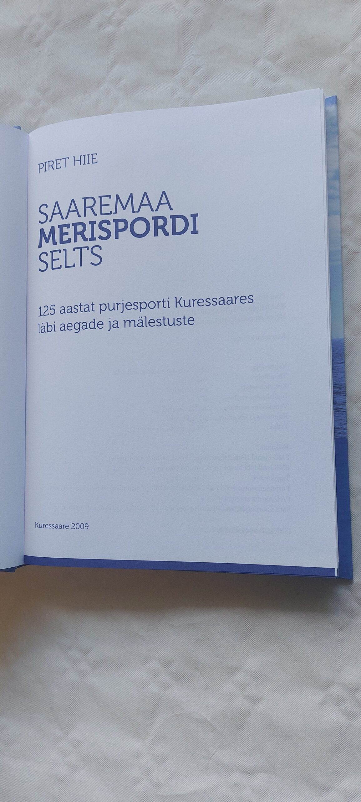 Saaremaa merispordi selts. Piret Hiie. 2009 - Image 2