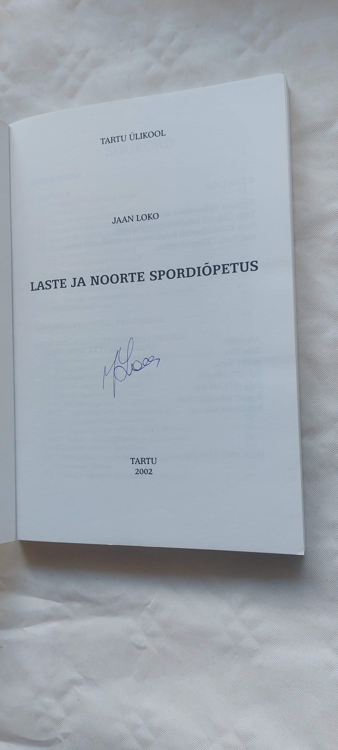 Laste ja noorte spordiõpetus. Jaan Loko. 2002 - Image 2