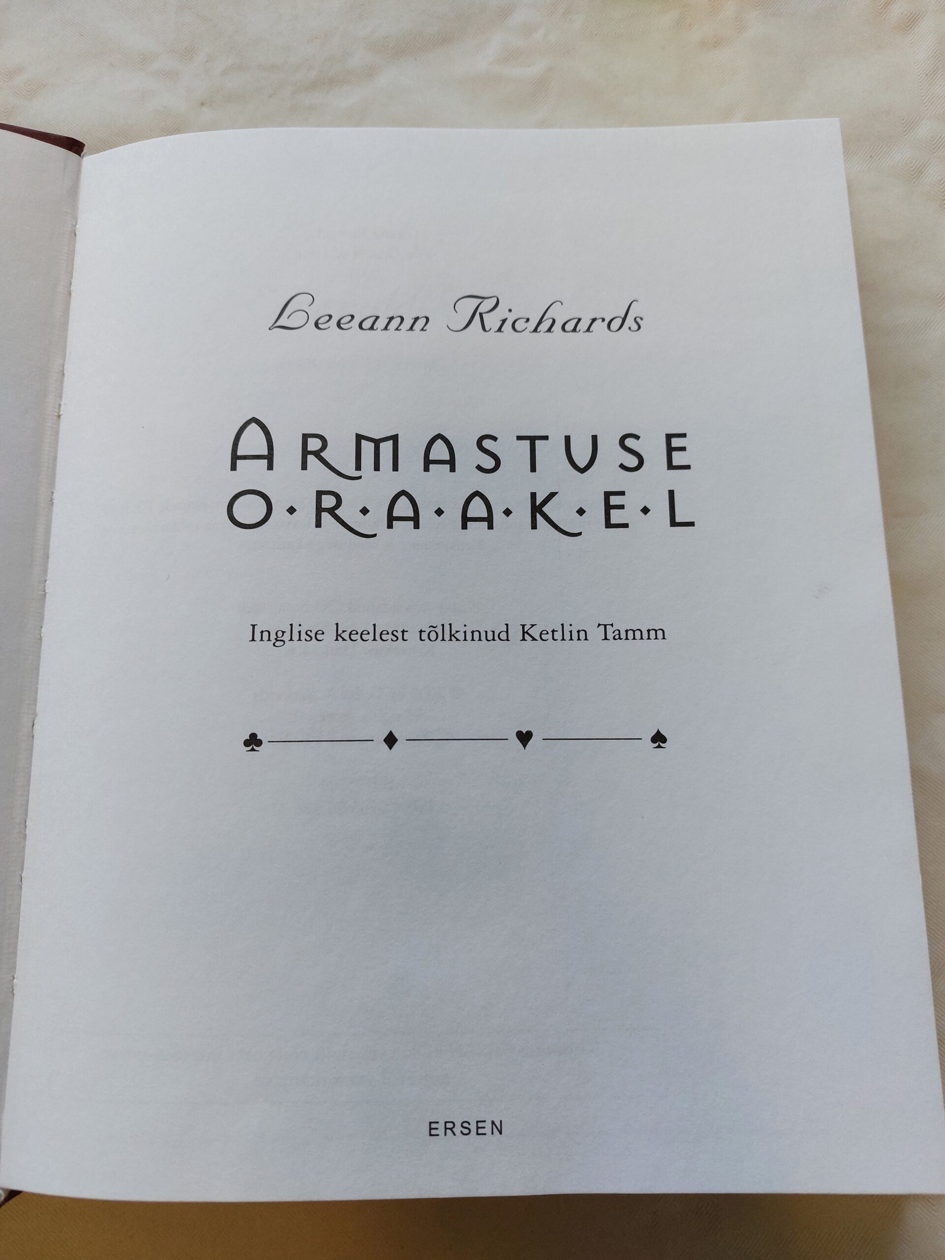Armastuse oraakel. Leeann Richards. 2004 - Image 2