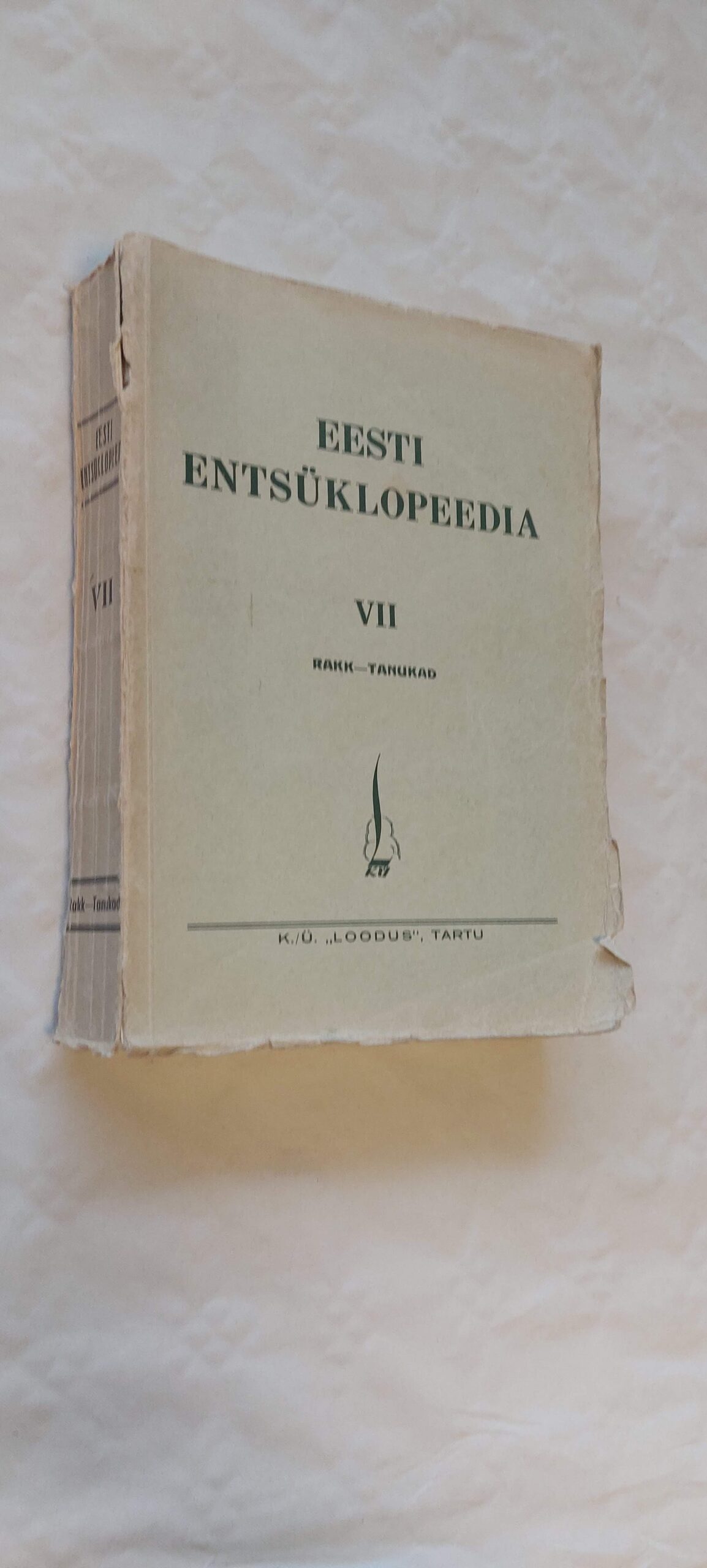 Eesti entsüklopeedia VII. osa. Rankk-Tanukad. 1936