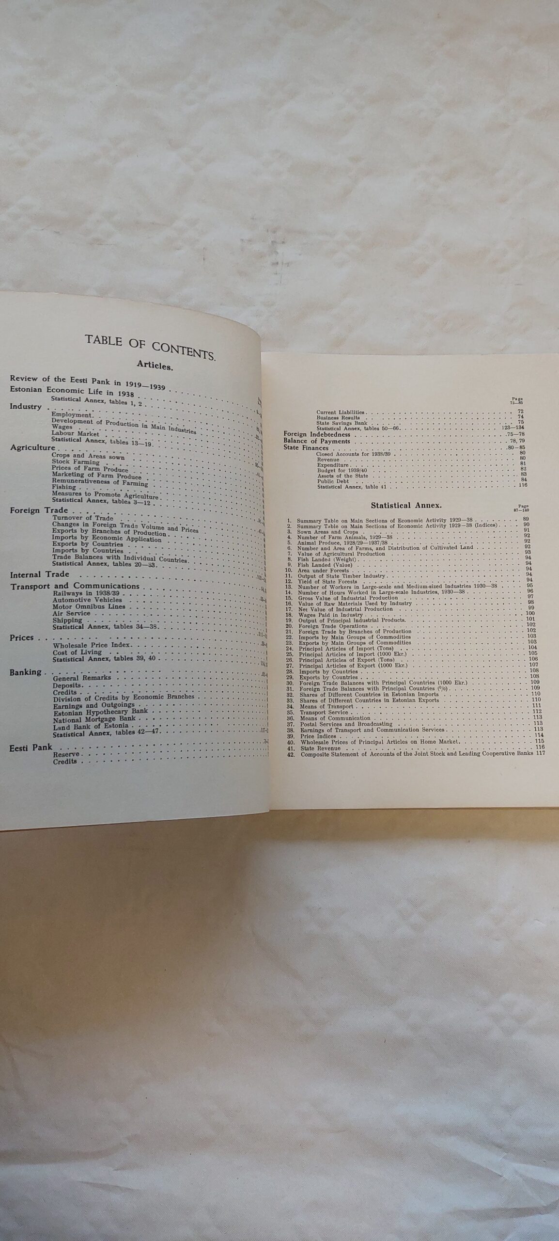 Estonian economic year-book for 1938. - Image 3