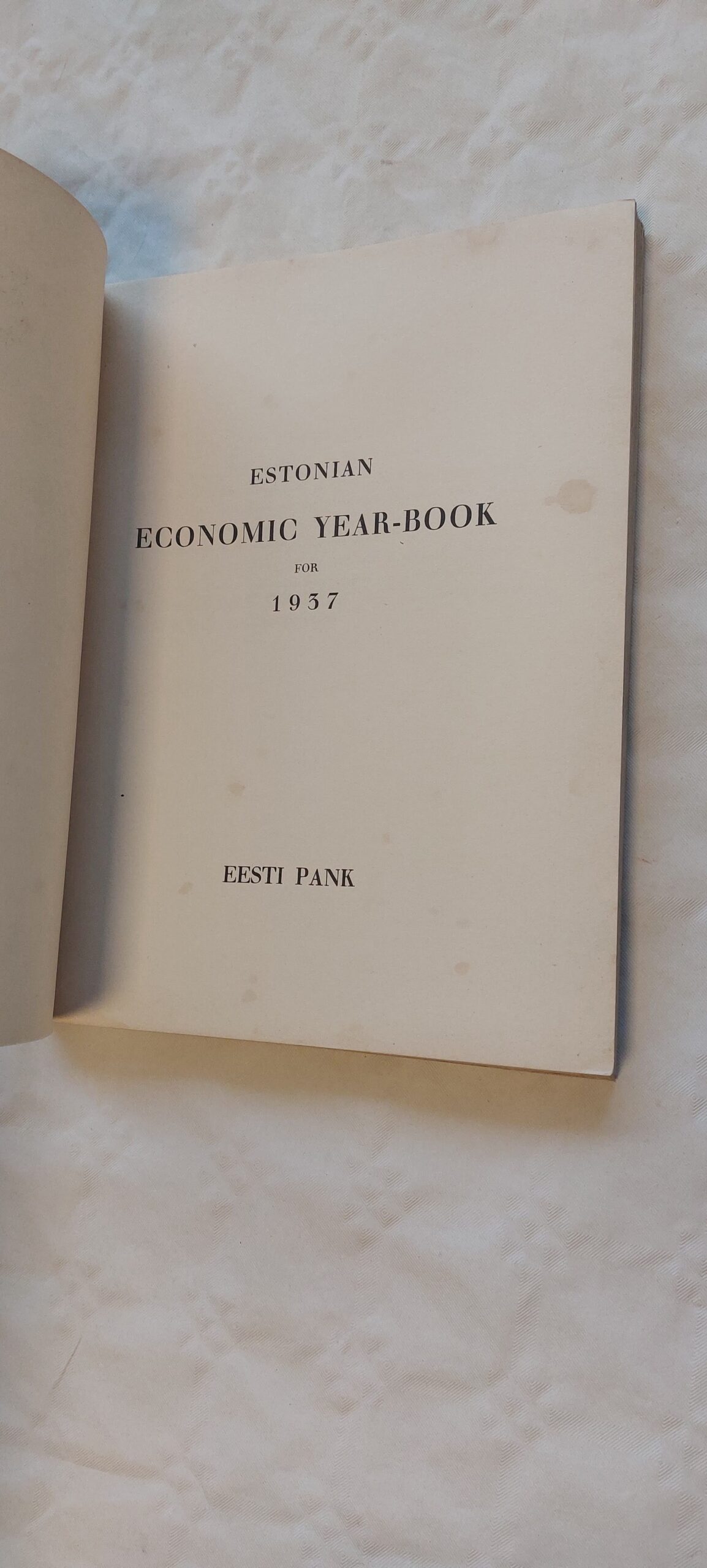 Estonian economic year-book for 1937. - Image 2