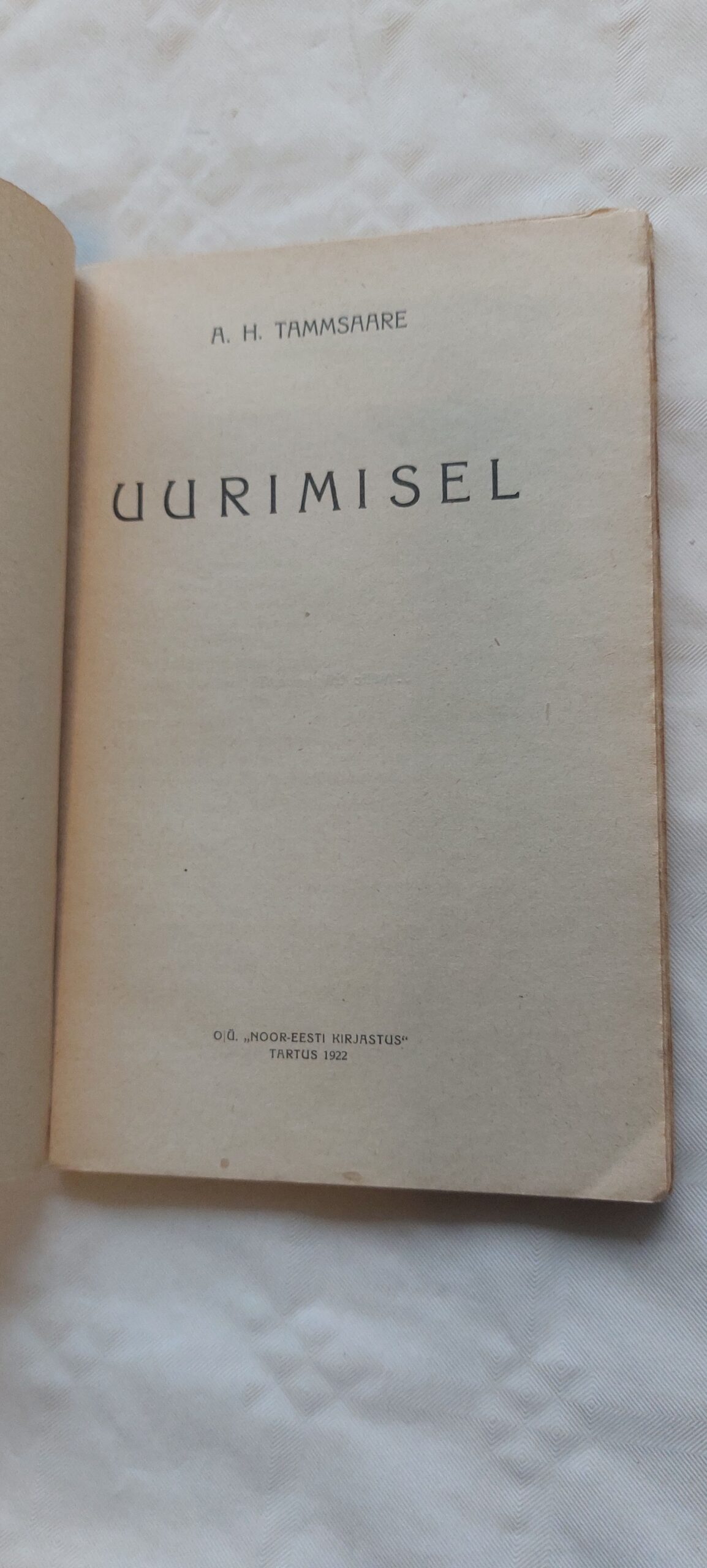 Uurimisel. A. H. Tammsaare. 1922 - Image 2