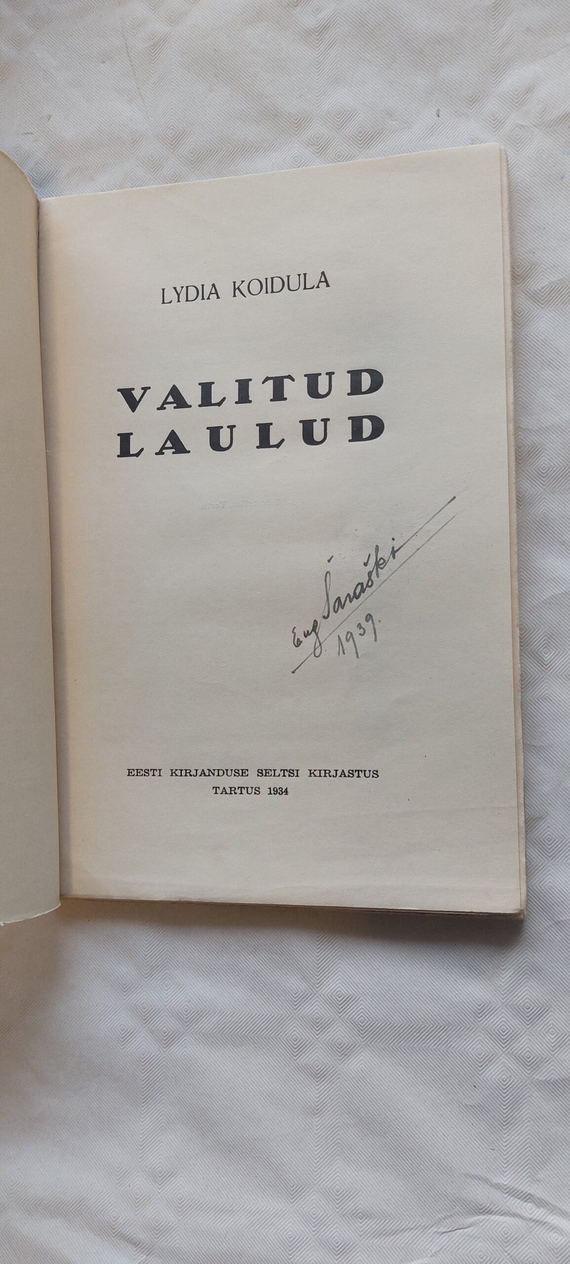 Lydia Koidula valitud laulud. 1934 - Image 2