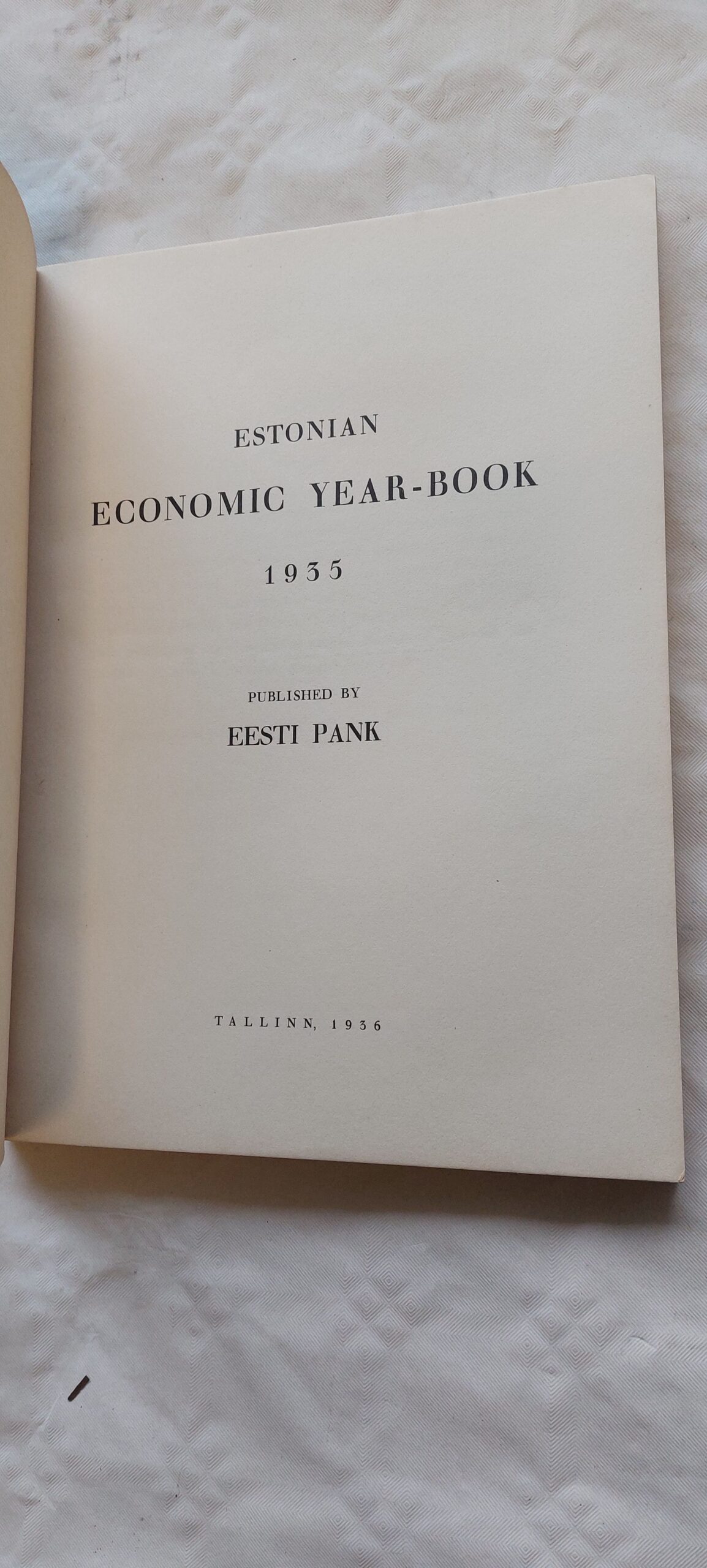 Estonian economic year-book for 1935. - Image 2