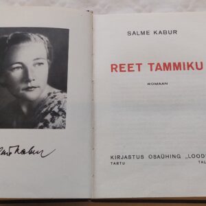 Reet Tammiku. Salme Kabur. 1939