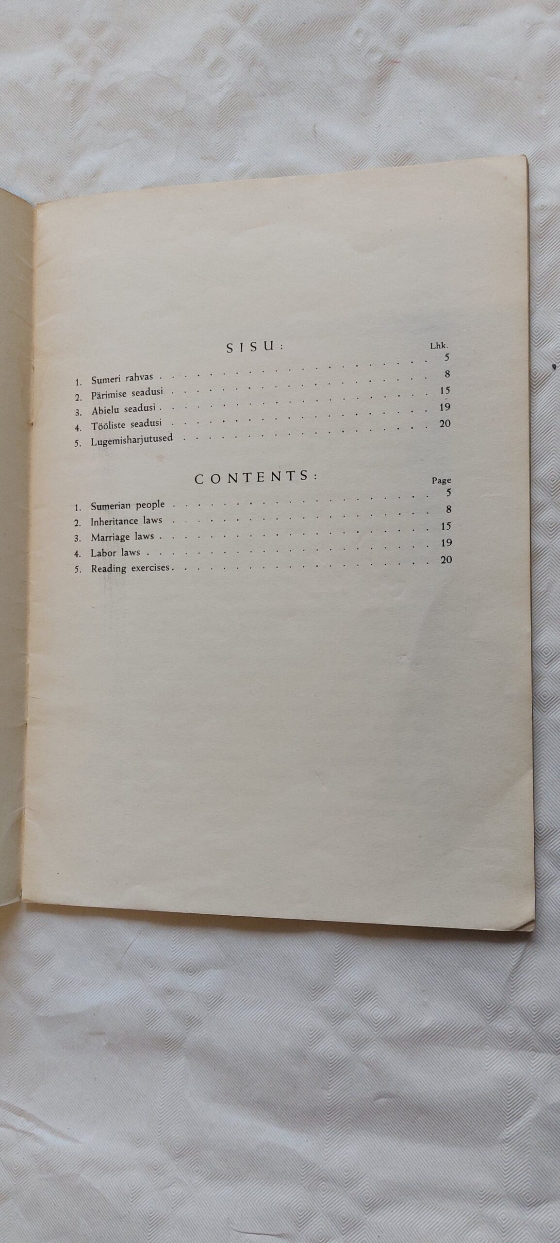 Sumerlaste seadusi. The Laws of sumer. Ants Uro. 1940 - Image 3