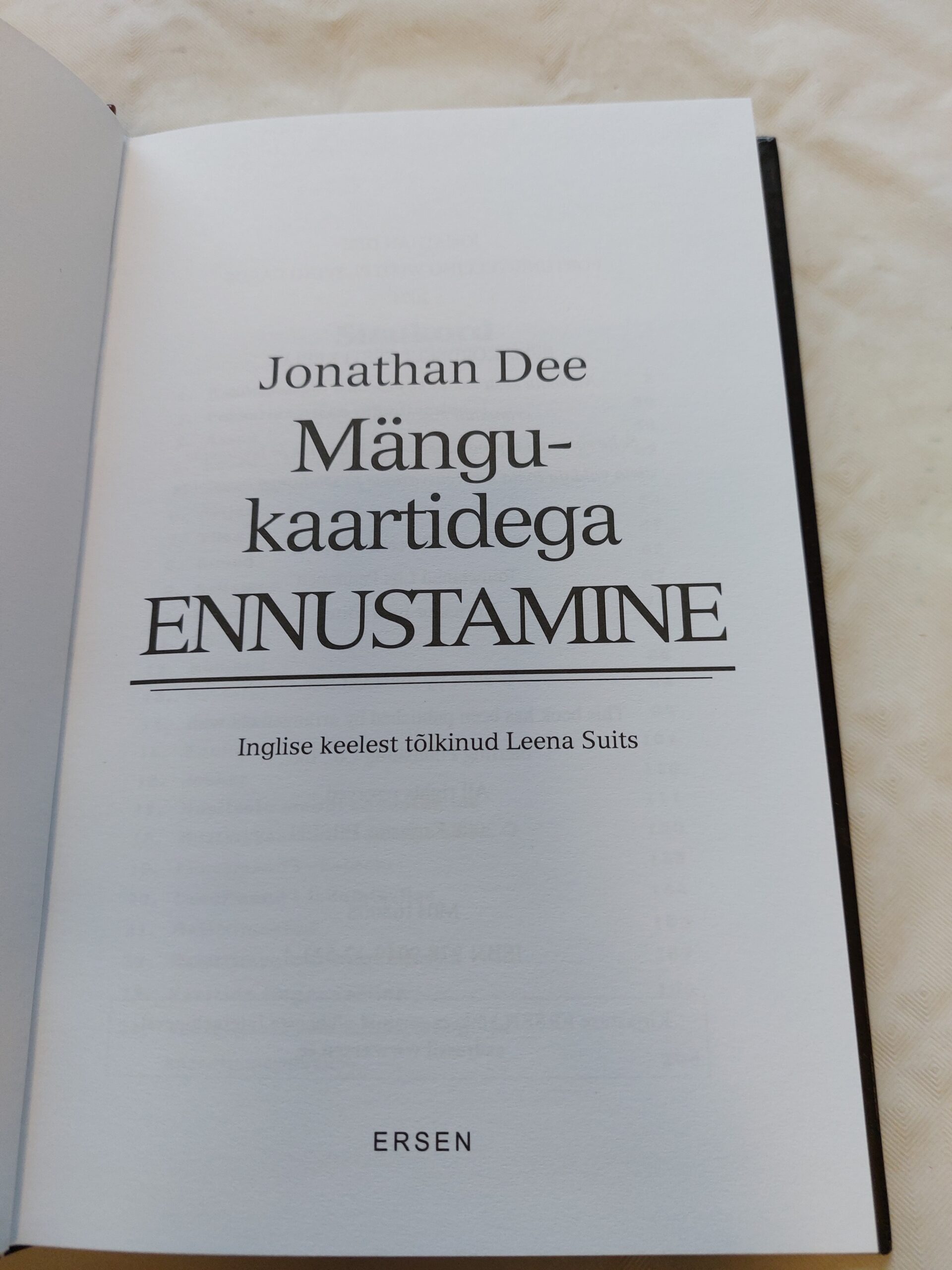 Mängukaartidega ennustamine. Jonathan Dee. 2008 - Image 2