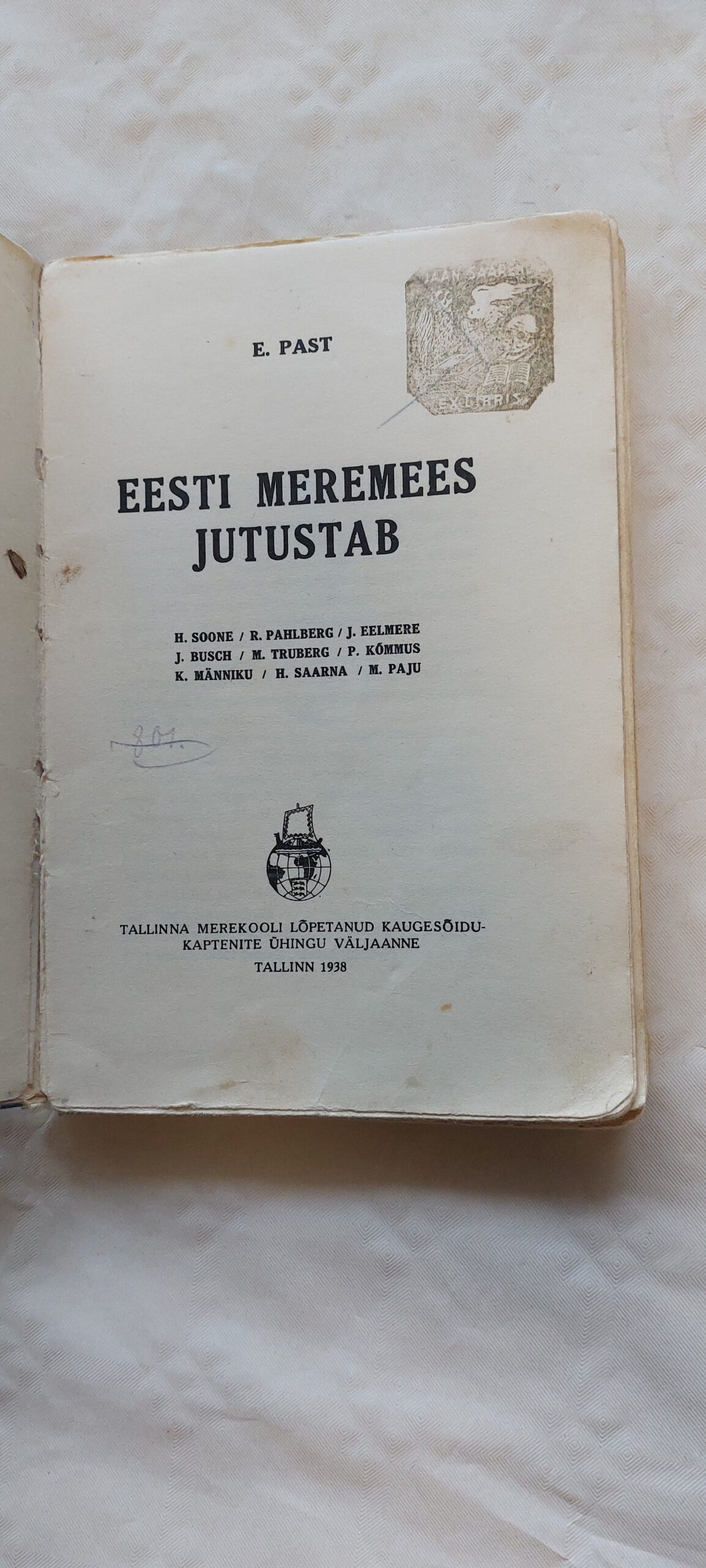 Eesti meremees jutustab. E. Past. 1938 - Image 2