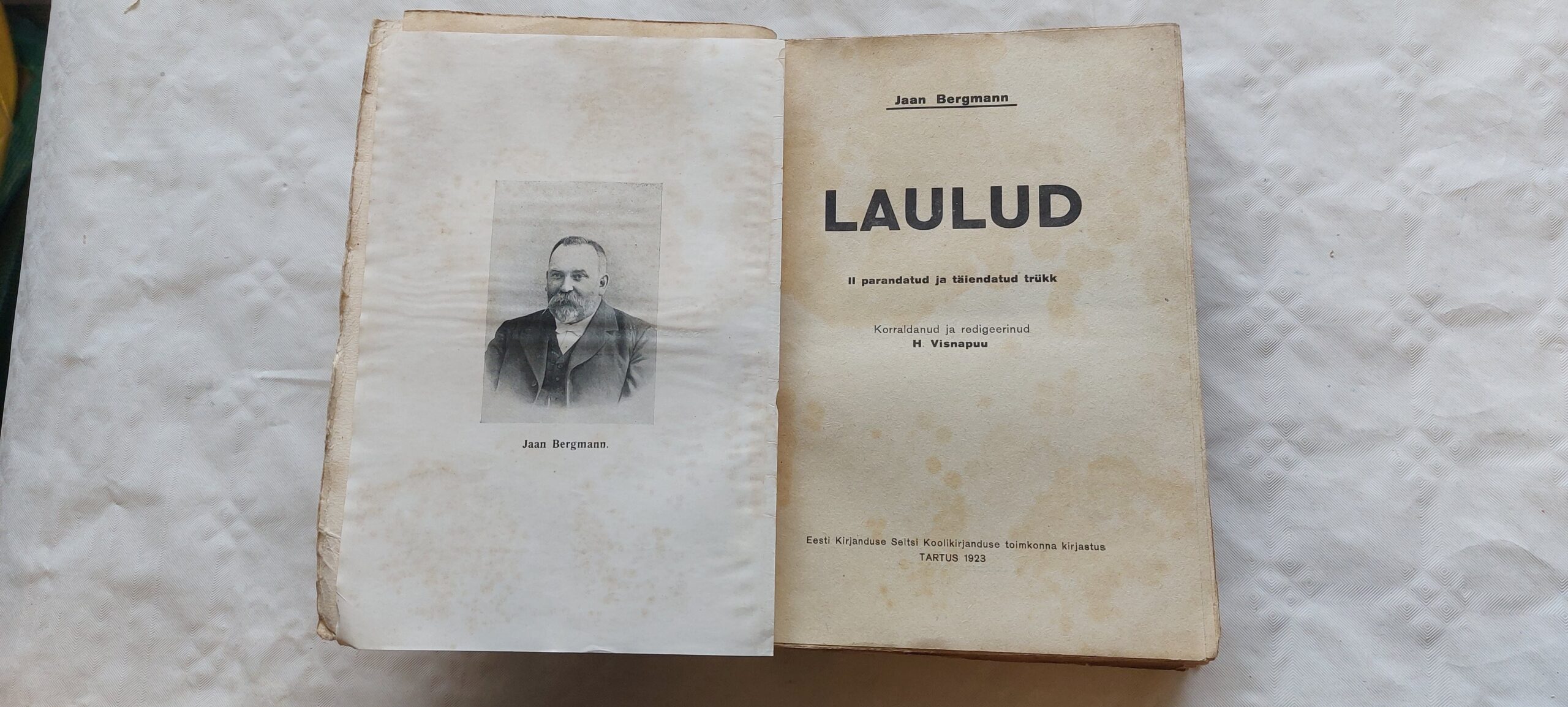 Laulud. Jaan Bergmann. 1923 - Image 2