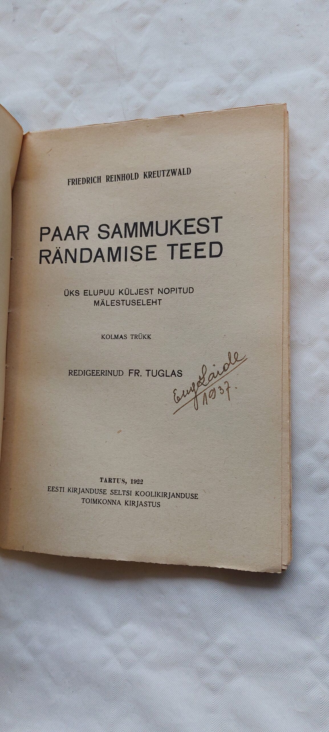 Paar sammukest rändamise teed. F. R Kreutzwald. 1922 - Image 2