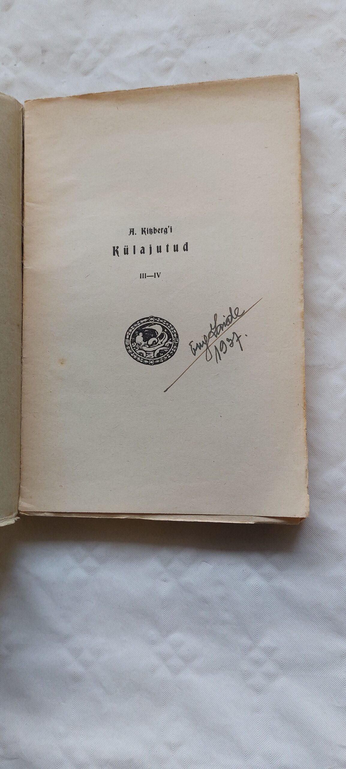 Külajutud III-IV. osa. A. Kitzberg. 1928 - Image 2