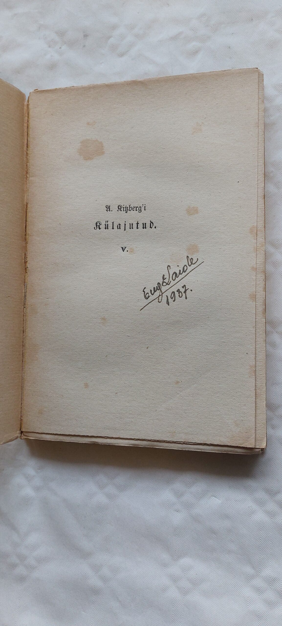 Külajutud V. osa. A. Kitzberg. - Image 2