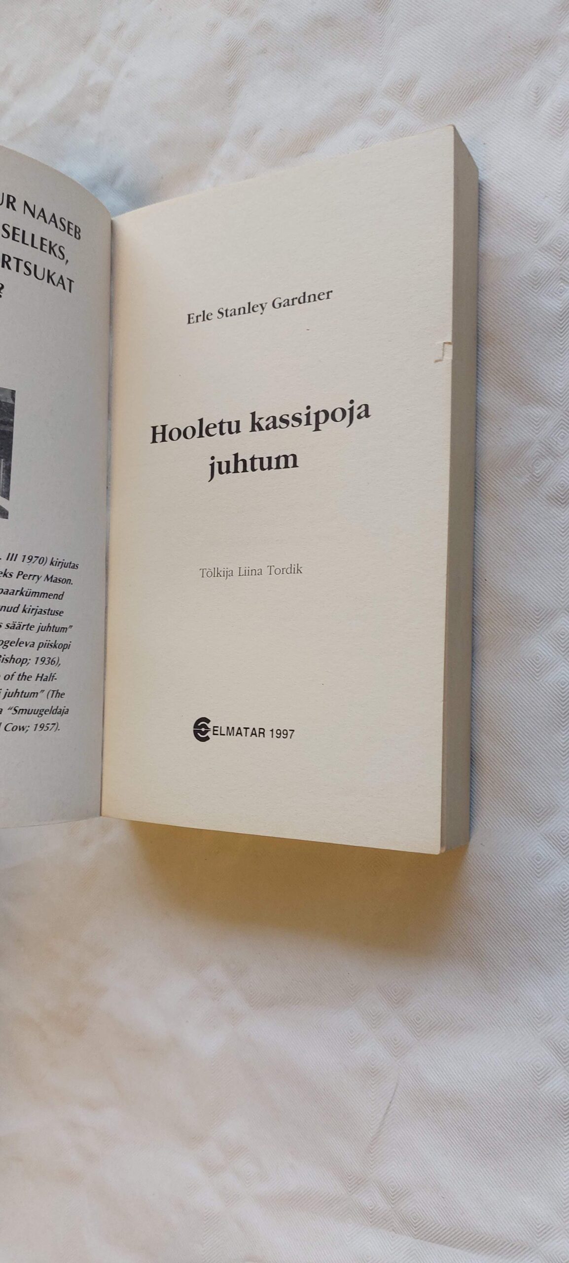 Hooletu kassipoja juhtum. Erle Stanley Gardner. 1997 - Image 2