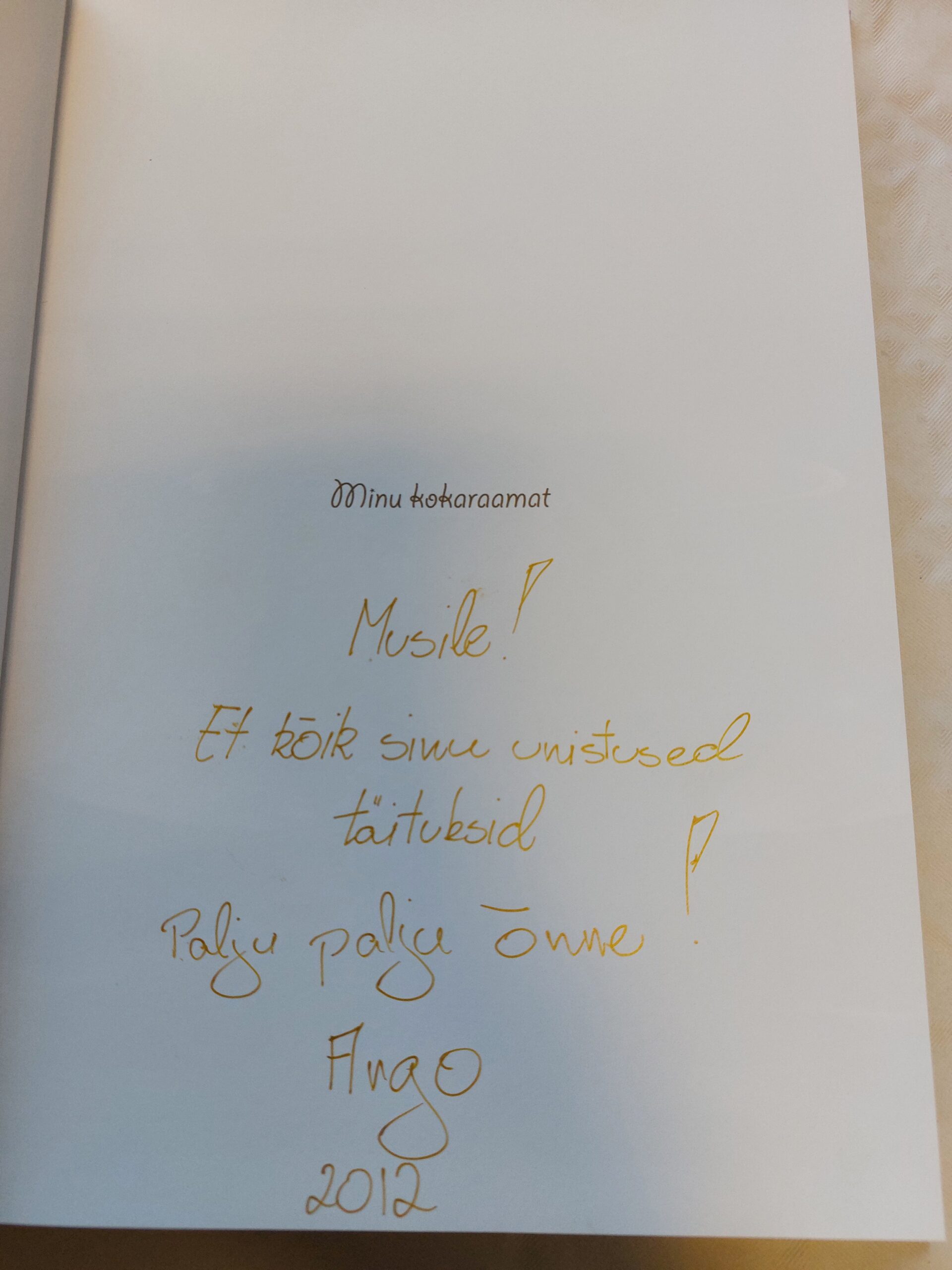 Minu kokaraamat. Eda Allikmaa. 2011 - Image 2