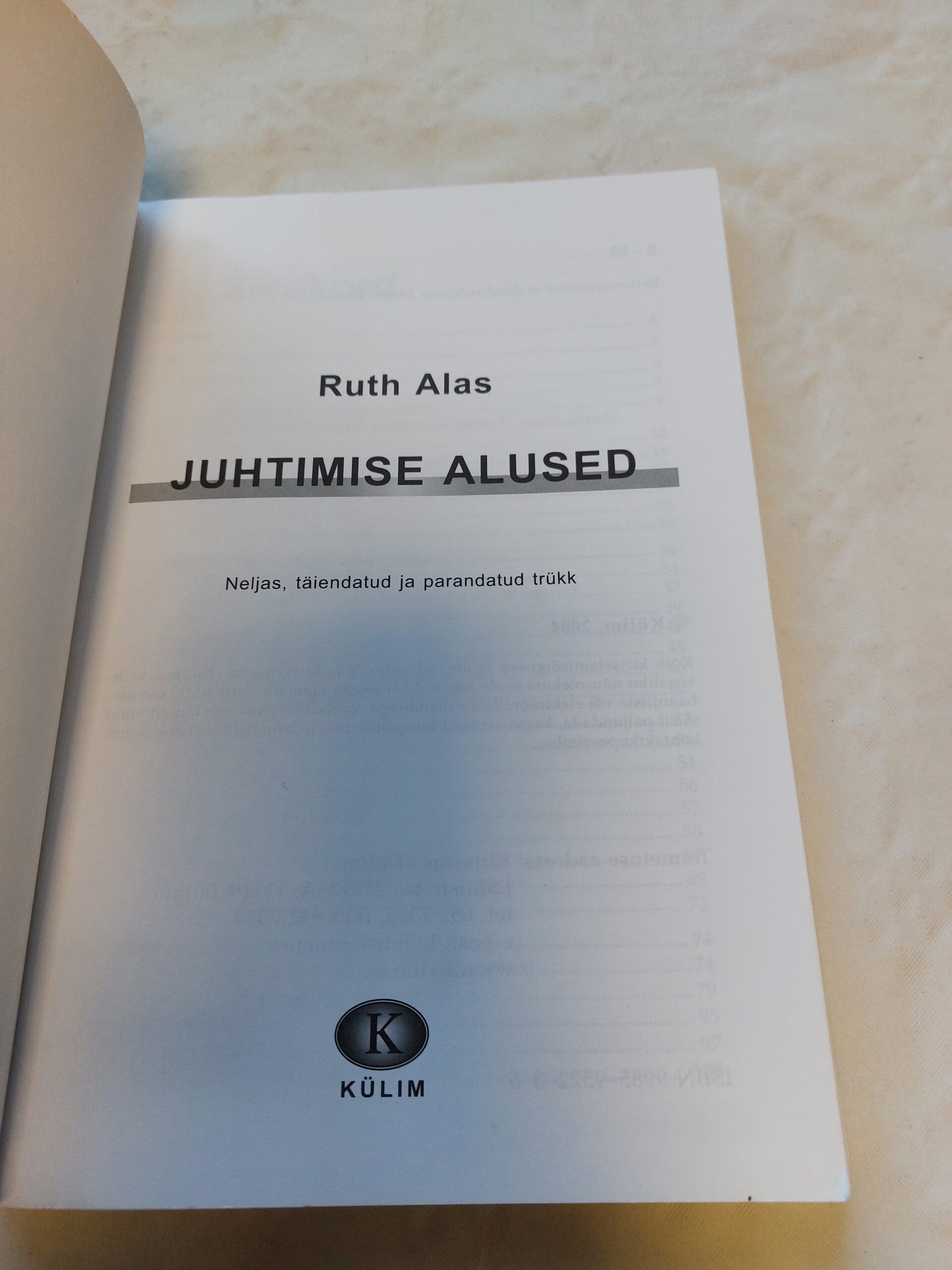 Juhtimise alused. Ruth Alas. 2004 - Image 2