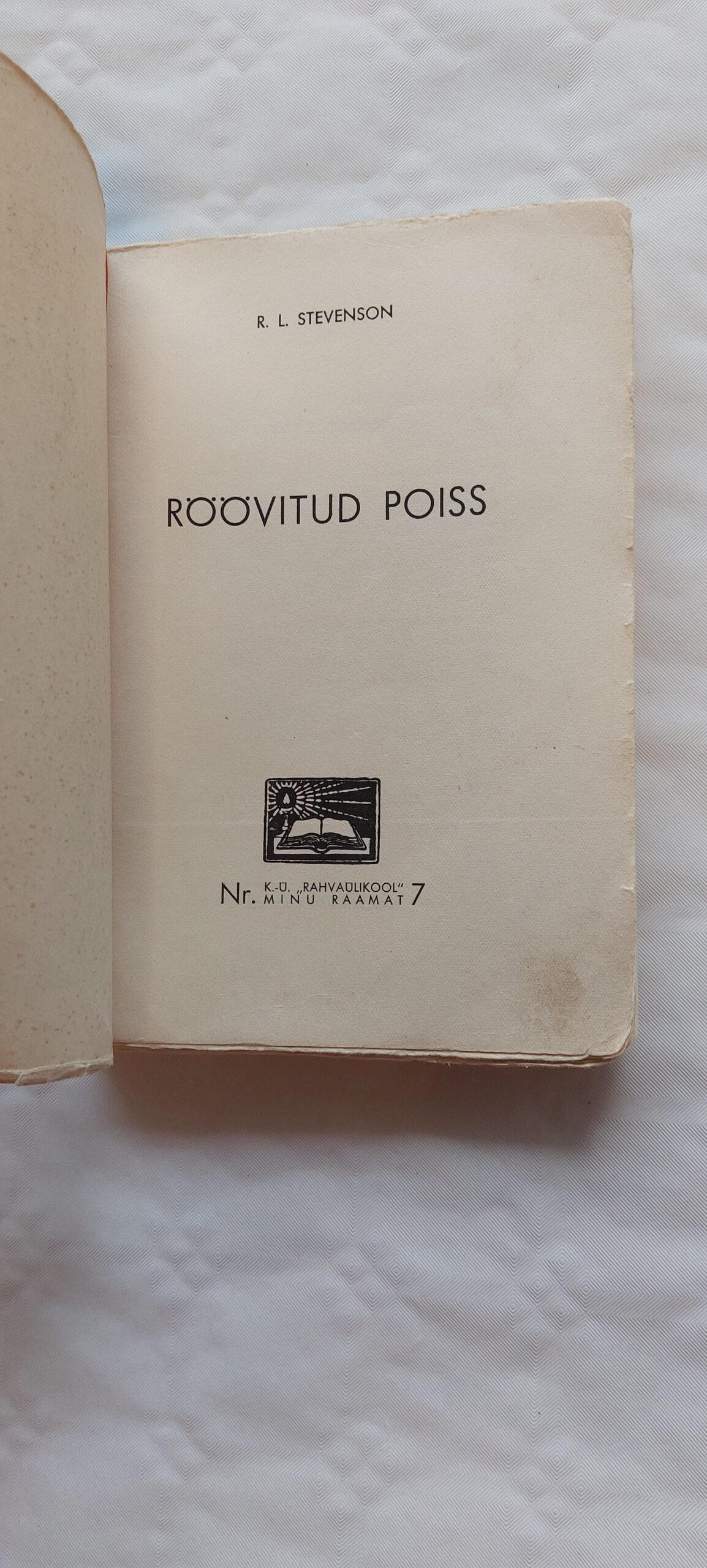 Röövitud poiss. R. L. Stevenson. 1938 - Image 2