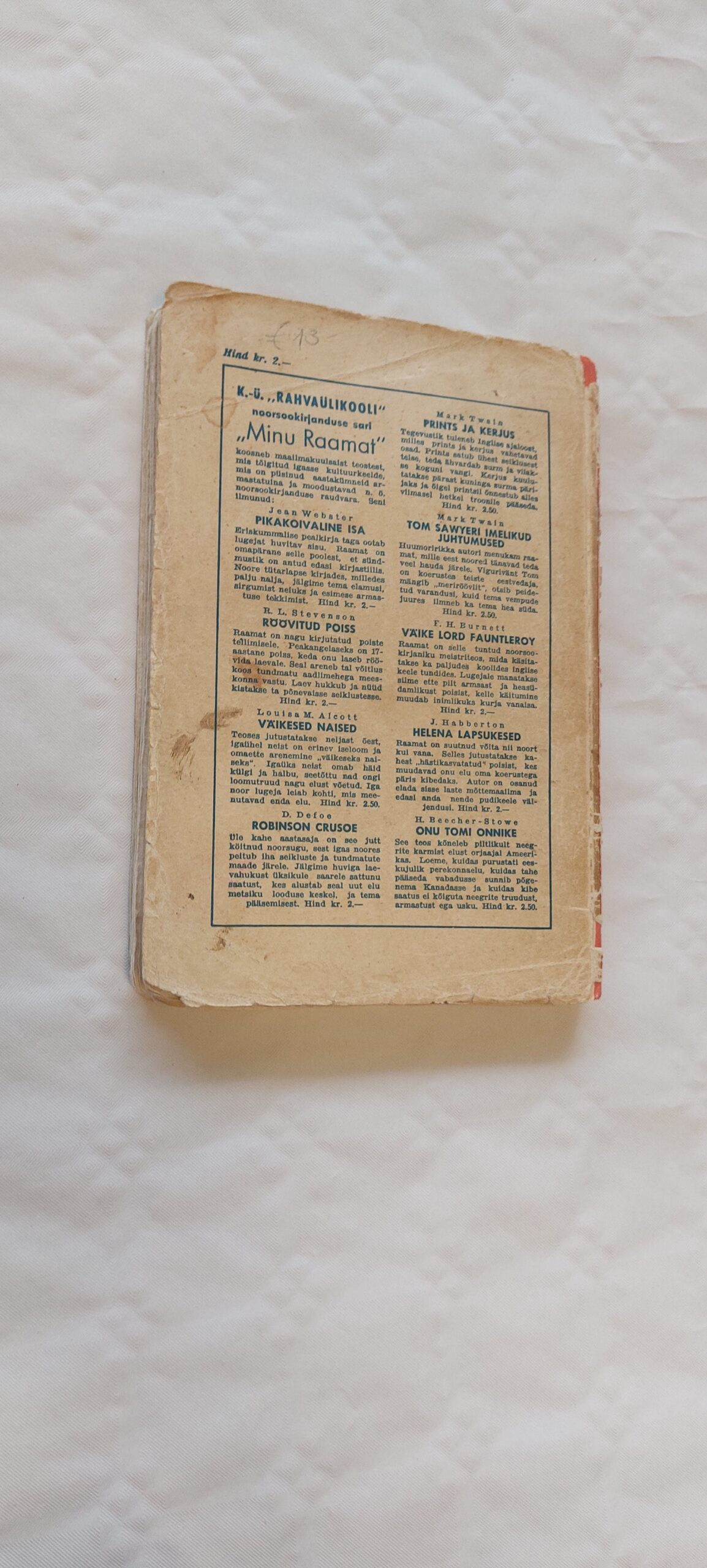 Röövitud poiss. R. L. Stevenson. 1938 - Image 4