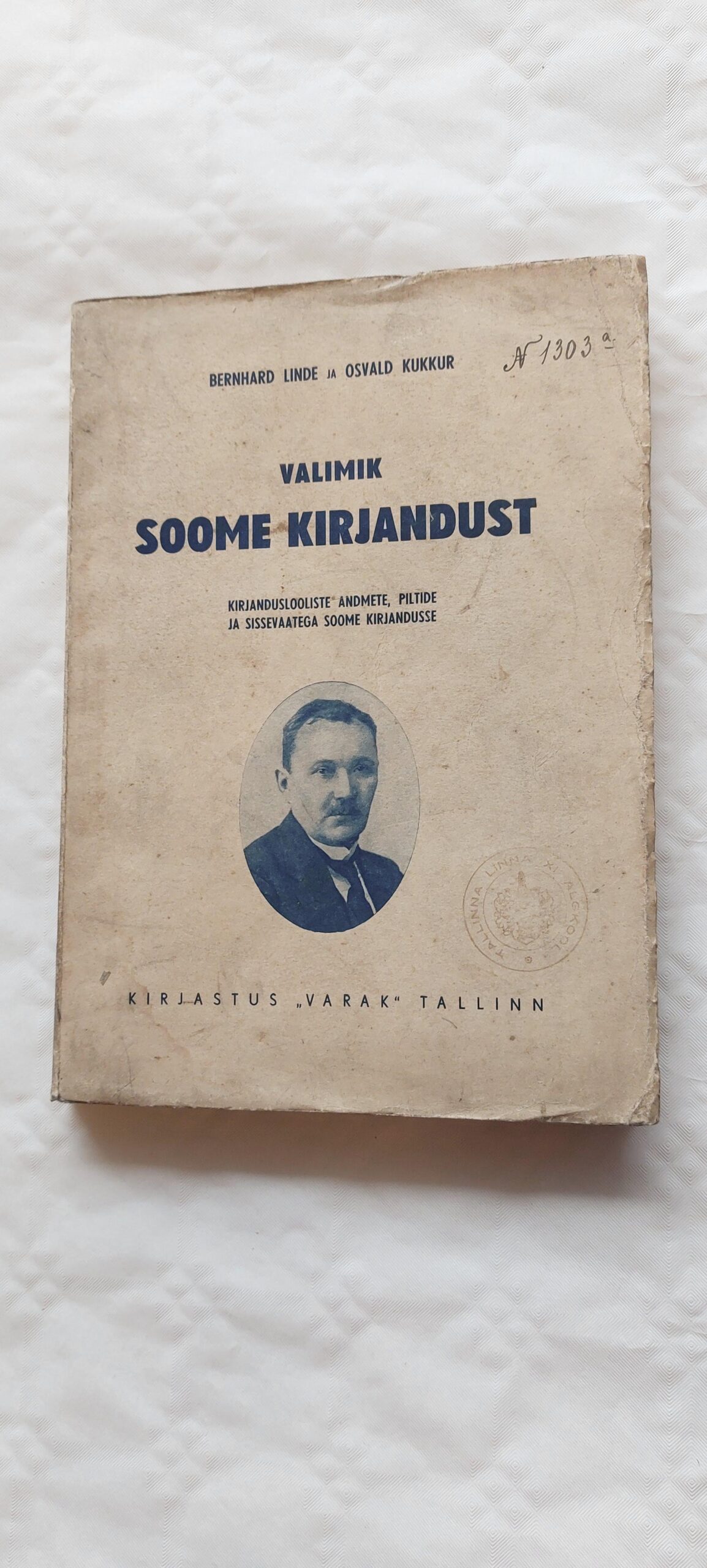 Valimik Soome kirjandust. Bernhard Linde, Osvalt Kukkur. 1937